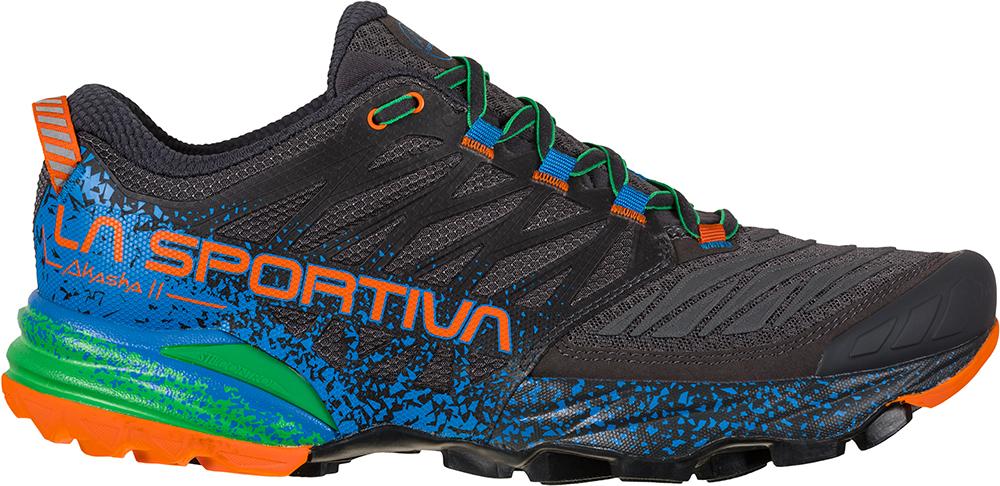 Image of La Sportiva Akasha II Trail Running Shoes - Carbon/Flame
