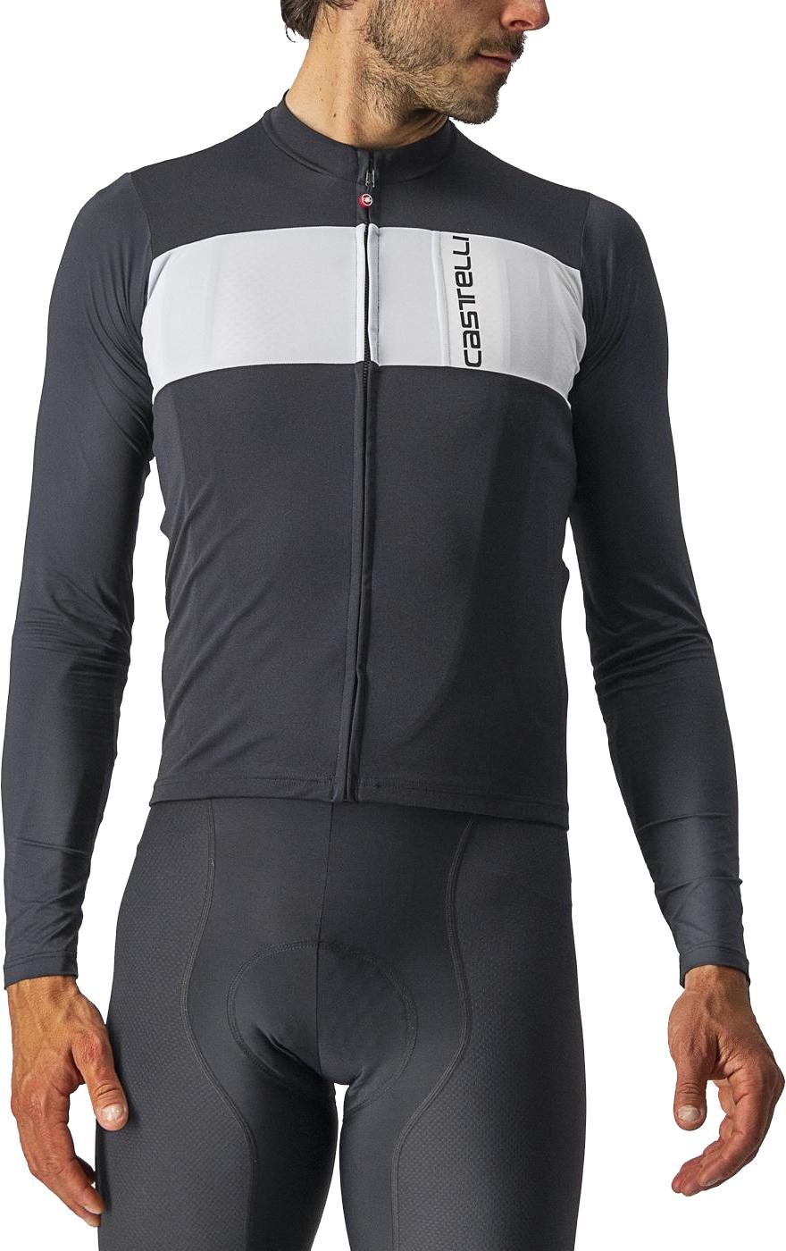 Click to view product details and reviews for Castelli Prologo 7 Long Sleeve Jersey Light Black Silver Grey Ivory.