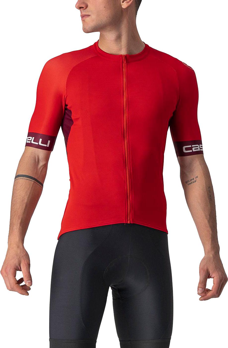 Click to view product details and reviews for Castelli Entrata Vi Short Sleeve Jersey Red Bordeaux Ivory.