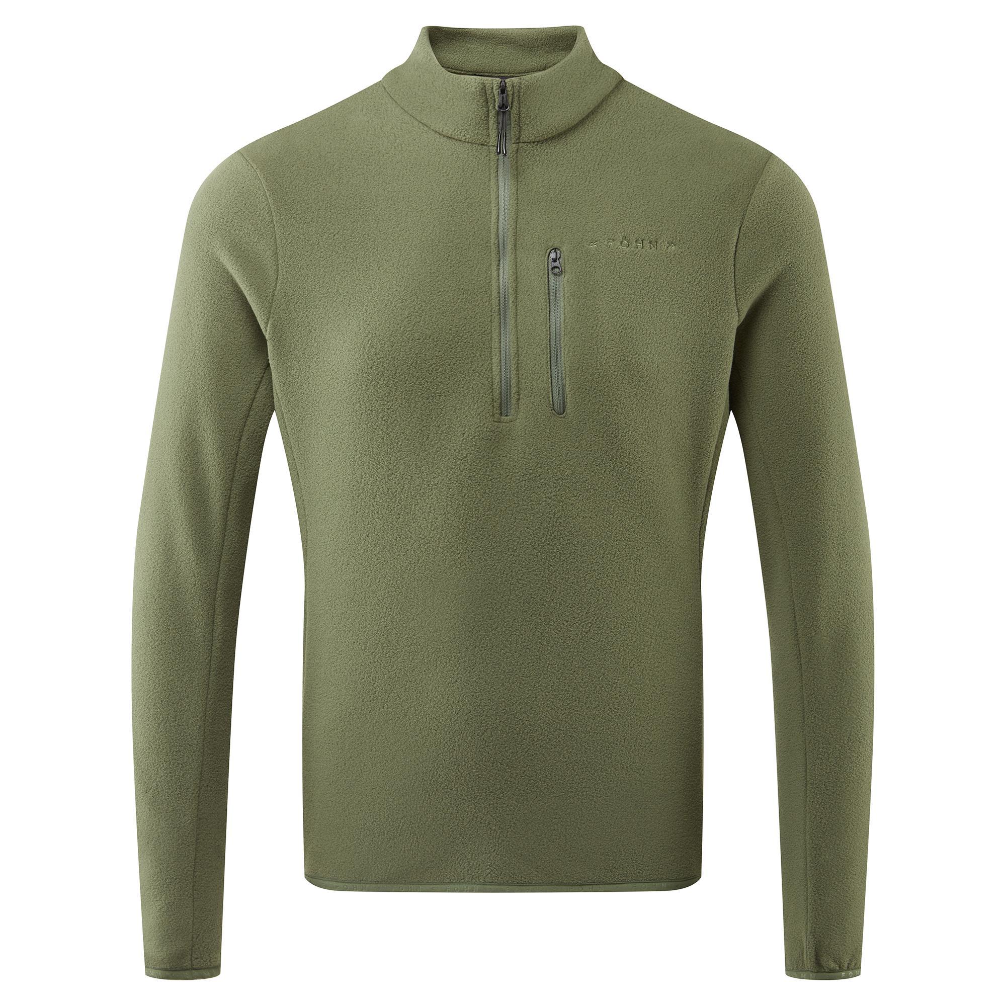 F&ouml;hn Mens Trail Quarter Zip Recycled Fleece Thyme