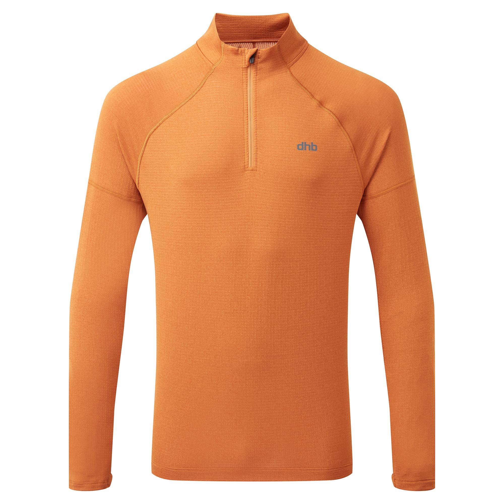 Click to view product details and reviews for Dhb Aeron Mens Mid Layer 1 4 Zip Run Top Umber.