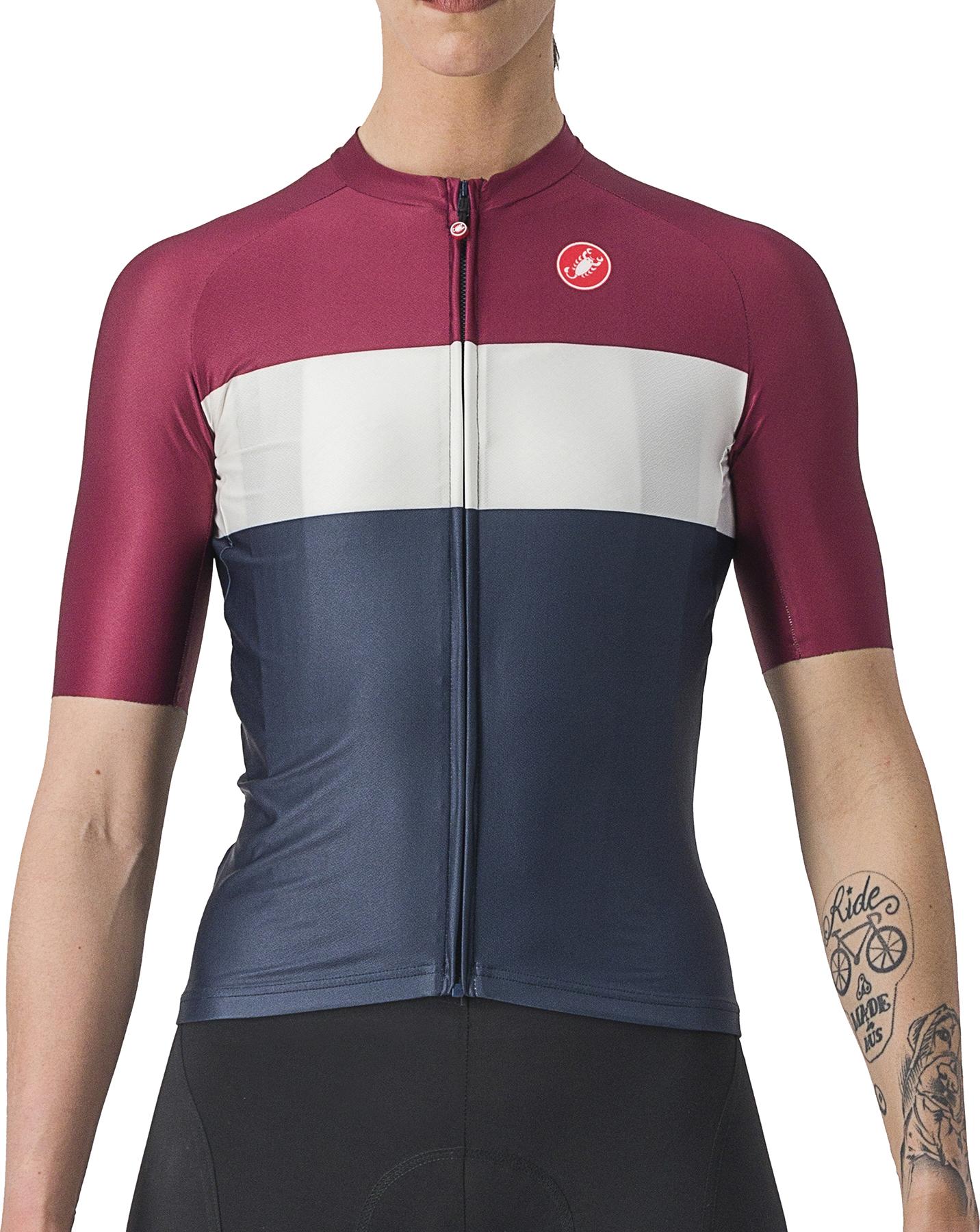 Click to view product details and reviews for Castelli Womens Aero Pro Jersey Saville Blue Ivory Bordeaux.