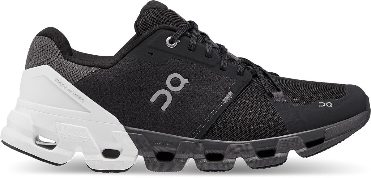 Image of On Cloudflyer Running Shoes (wide) - Black/White