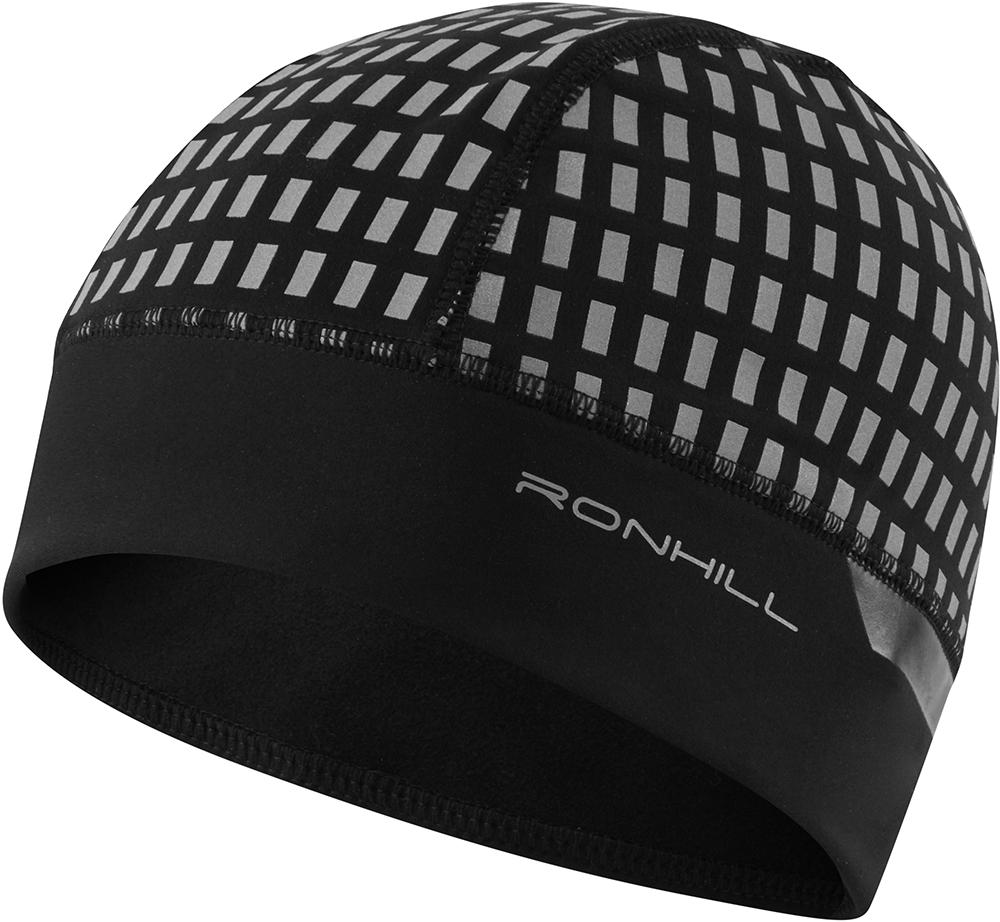 Image of Ronhill Afterhours Beanie - Black/Bright White/Reflect