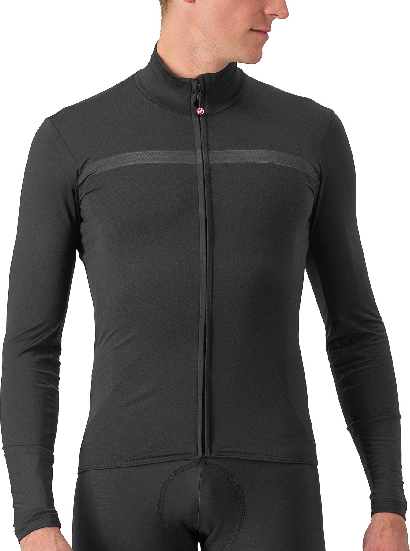 Image of Castelli Pro Thermal Mid Long Sleeve Jersey, Light Black