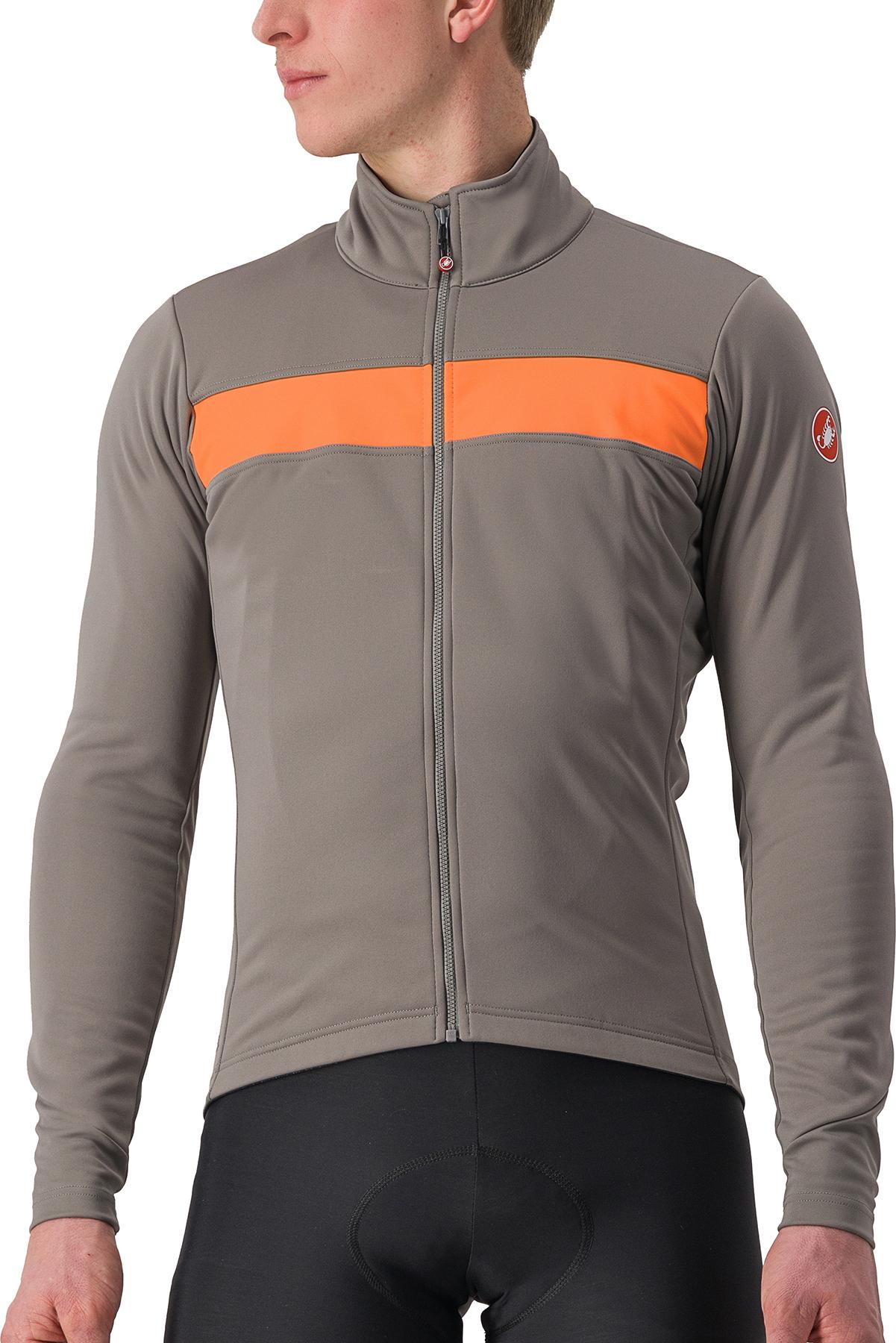 Click to view product details and reviews for Castelli Raddoppia 3 Jacket Nickel Gray Red Orange.