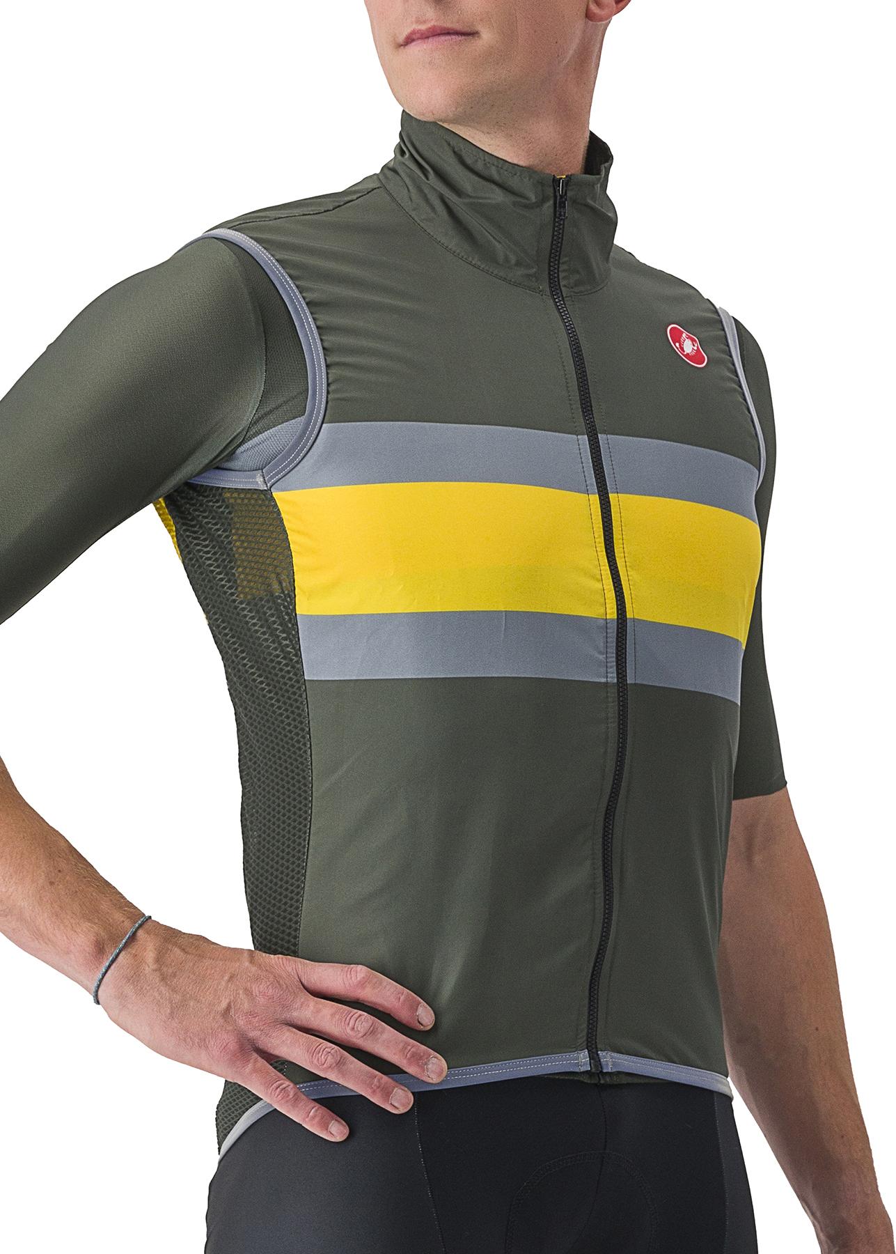Click to view product details and reviews for Castelli Velocissimo Pro Light Wind Vest British Green Yellow Grey.