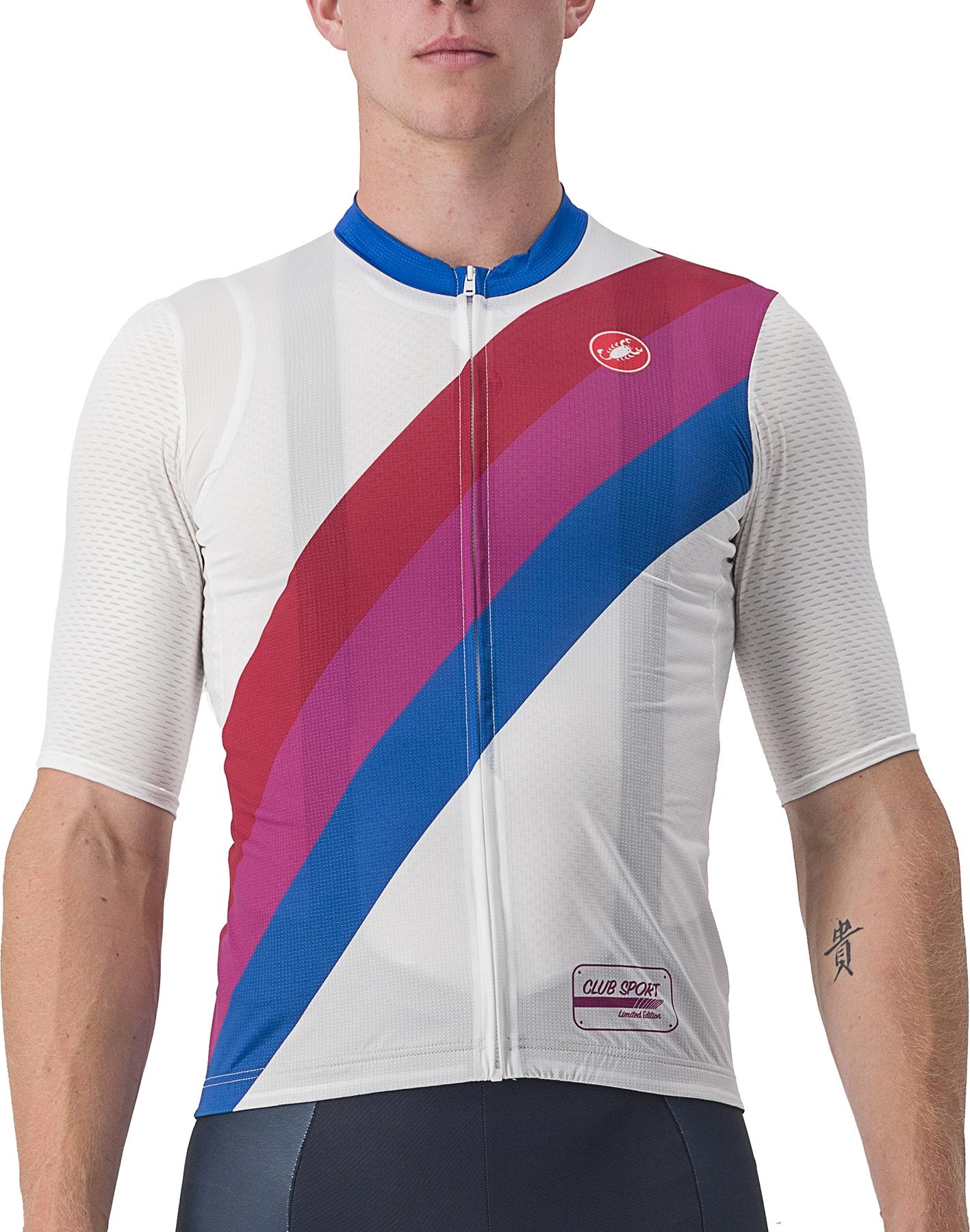 Click to view product details and reviews for Castelli Club Sport Racing Competizione Jersey White Red Blue.