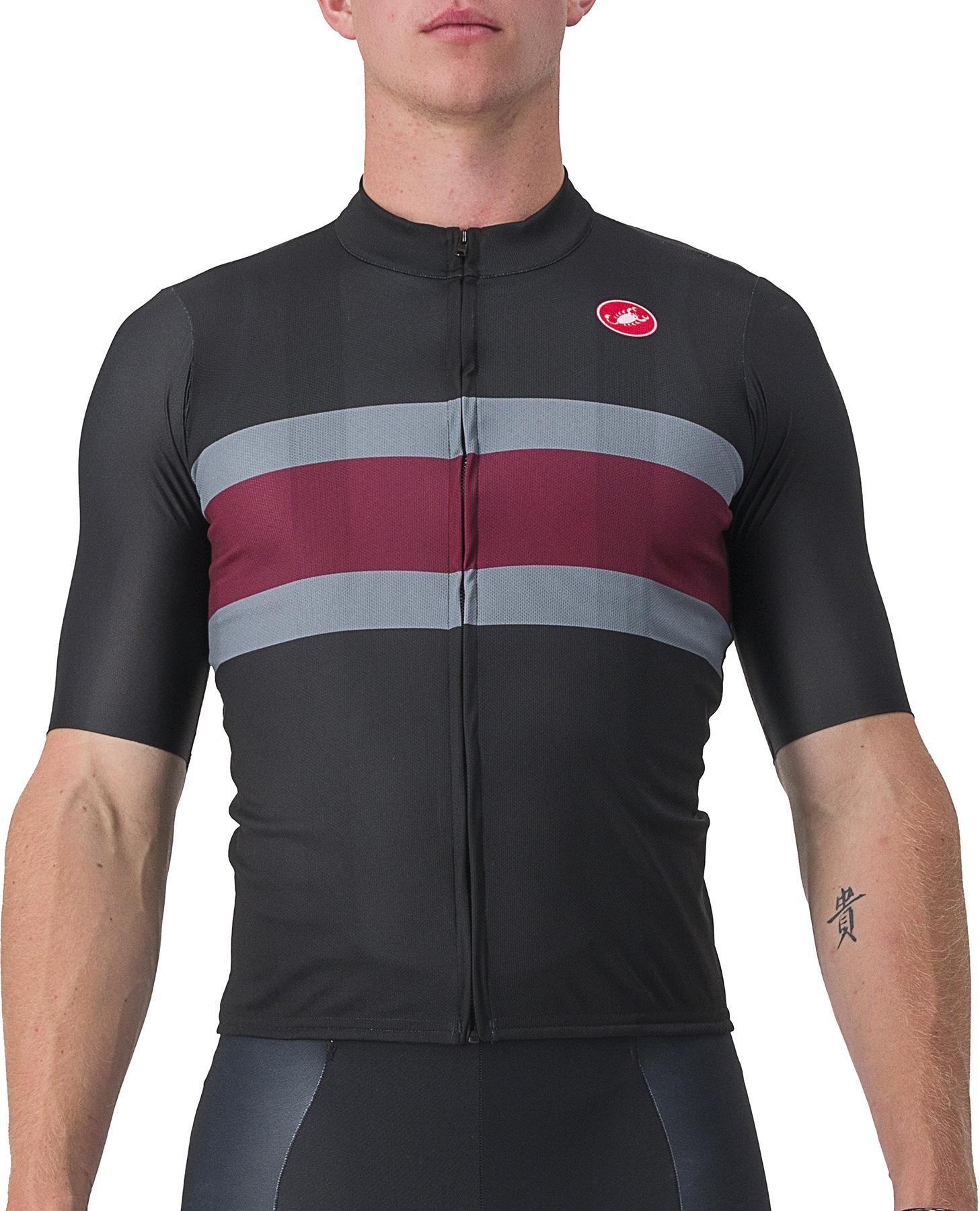 Click to view product details and reviews for Castelli Velocissimo Squadra Jersey Light Black Bordeaux Grey.