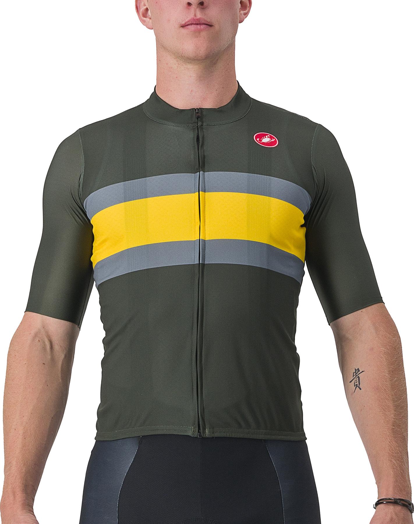 Click to view product details and reviews for Castelli Velocissimo Squadra Jersey British Green Yellow Grey.