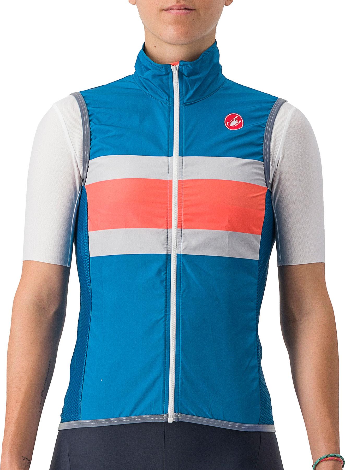 Click to view product details and reviews for Castelli Womens Velocissima Pro Light Vest Marine Blue Pink White.