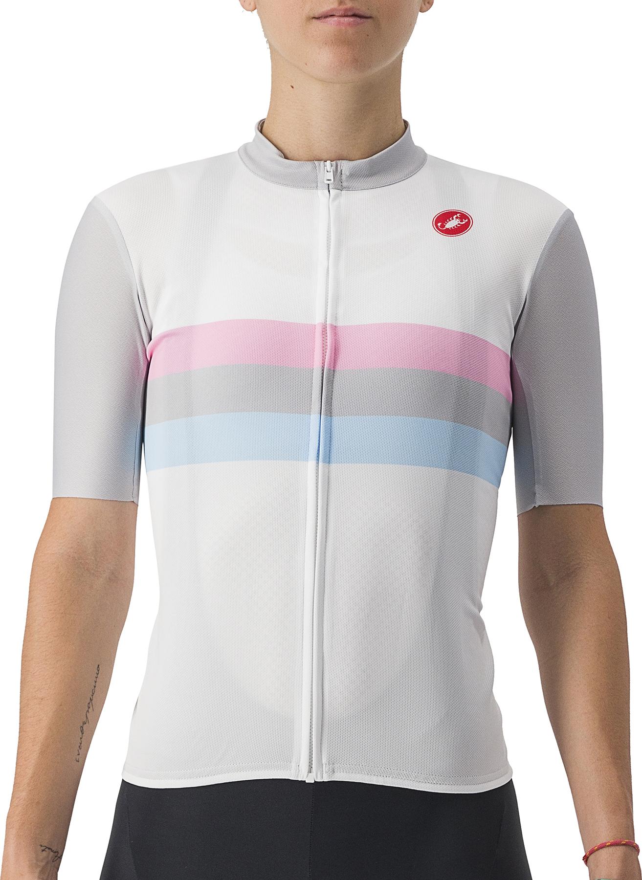 Click to view product details and reviews for Castelli Womens Velocissima Squadra Jersey White Pastel Grey.