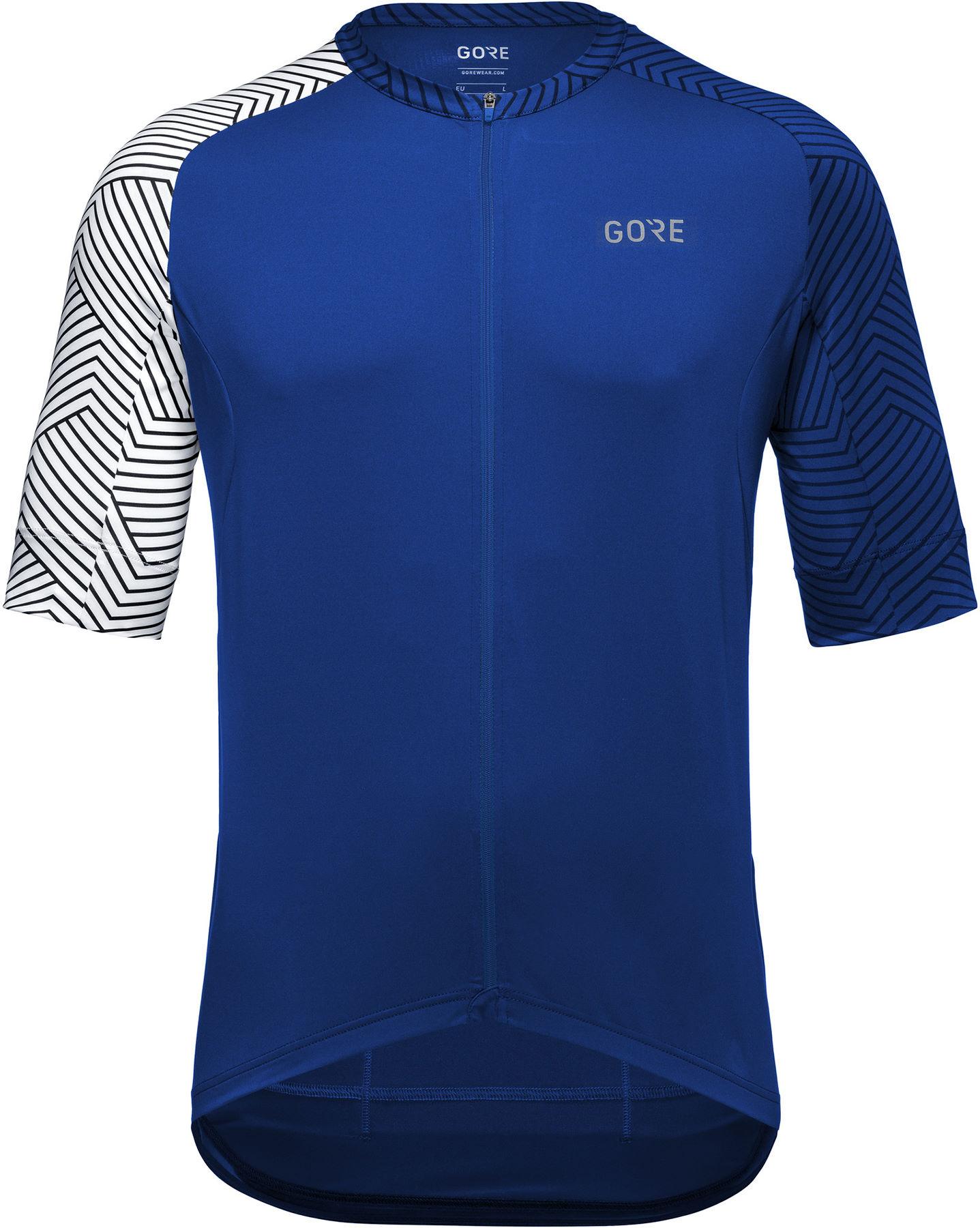 Click to view product details and reviews for Gorewear C5 Jersey Ultramarine Blue White.