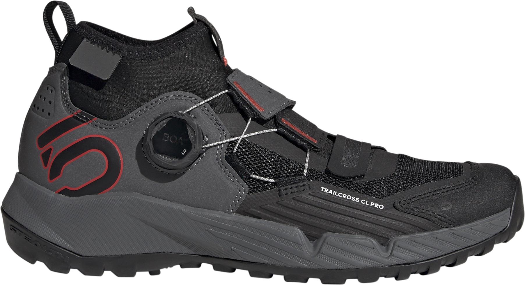 Click to view product details and reviews for Five Ten Womens Trailcross Pro Clip In Mtb Shoes Grey Five Core Black Red.