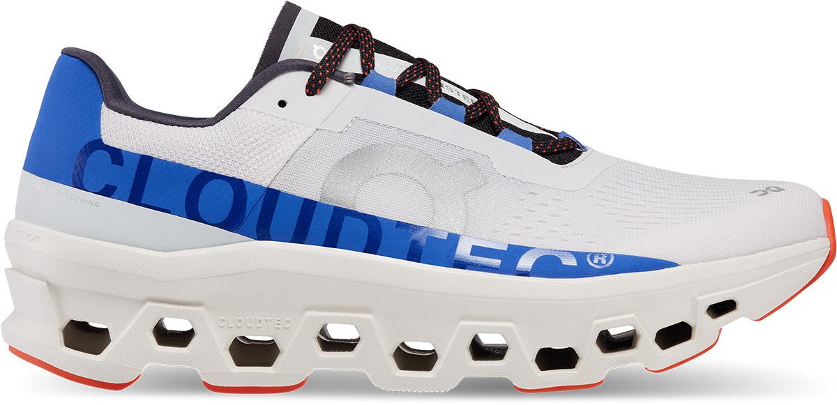 Image of On Cloudmonster Running Shoes - Frost/Cobalt