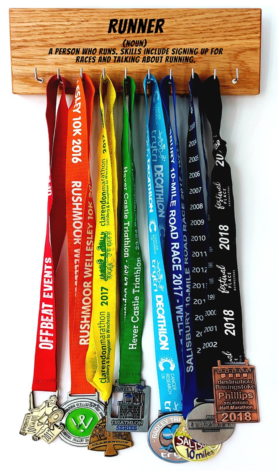 Image of Worry Less Designs Runner Medal Hanger - Neutral