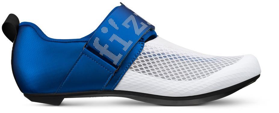 Click to view product details and reviews for Fizik Transiro Hydra Tri Shoes White Blue.