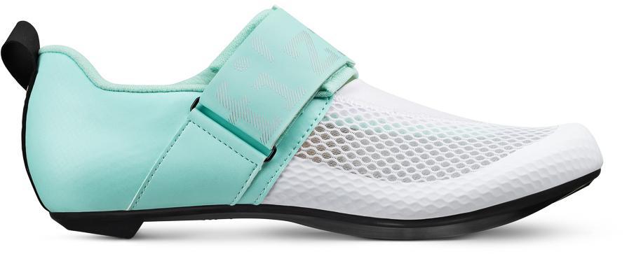Click to view product details and reviews for Fizik Transiro Hydra Tri Shoes White Green.