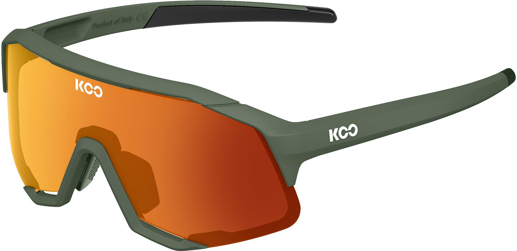 KOO Demos Green Matt Sunglasses (Orange Mirror Lens) | Wiggle