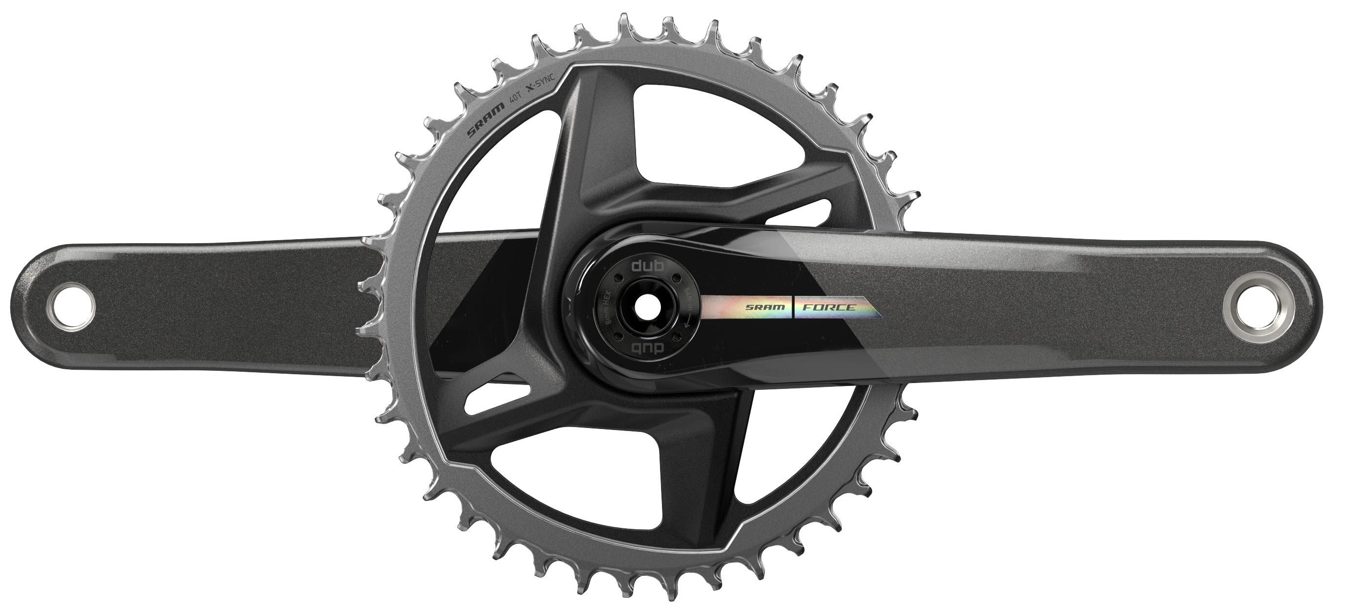Click to view product details and reviews for Sram Force D2 12 Speed Single Chainset Dub Iridescent.