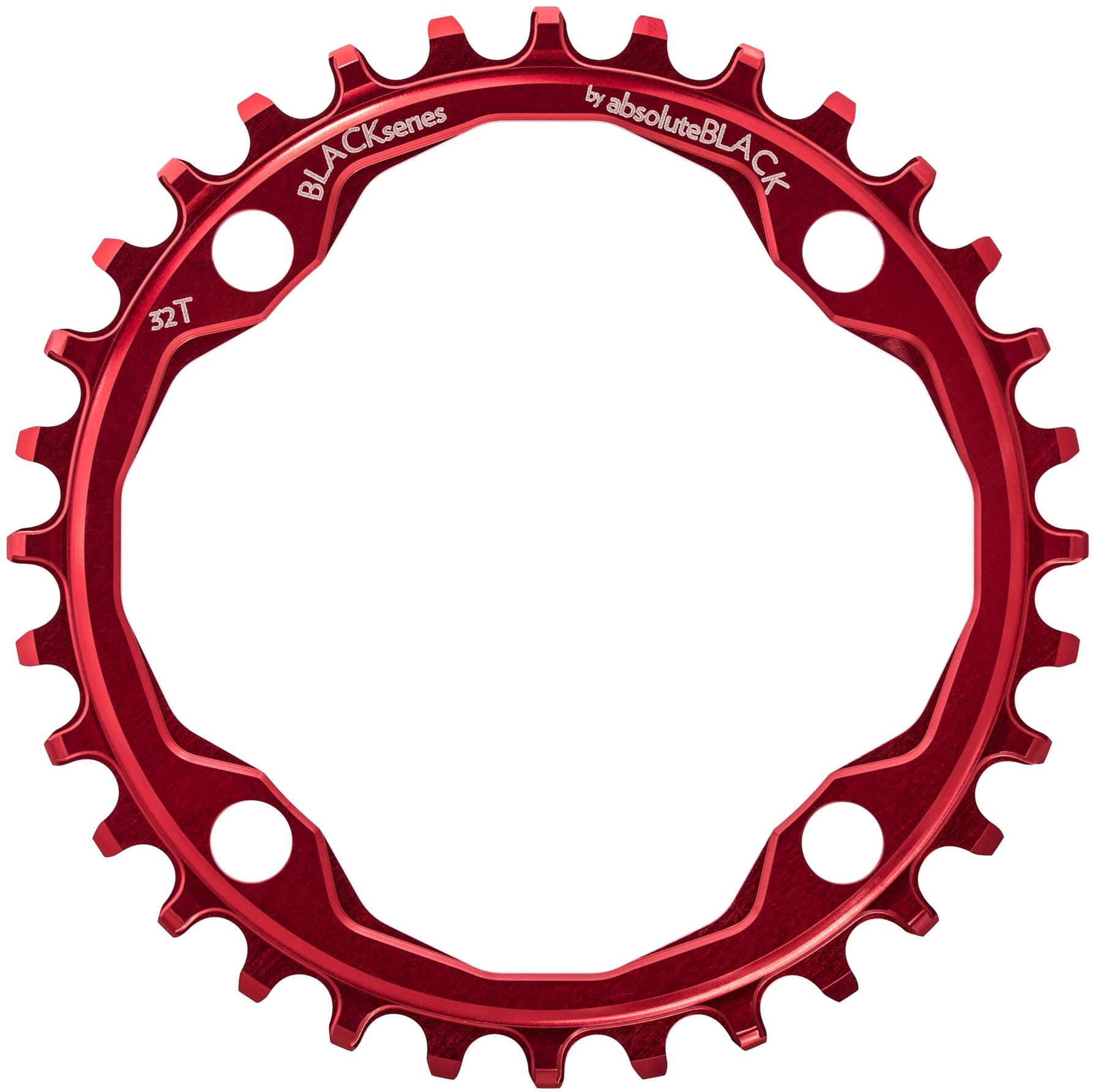 Image of BLACK by Absolutebla Narrow Wide Chainring - Red