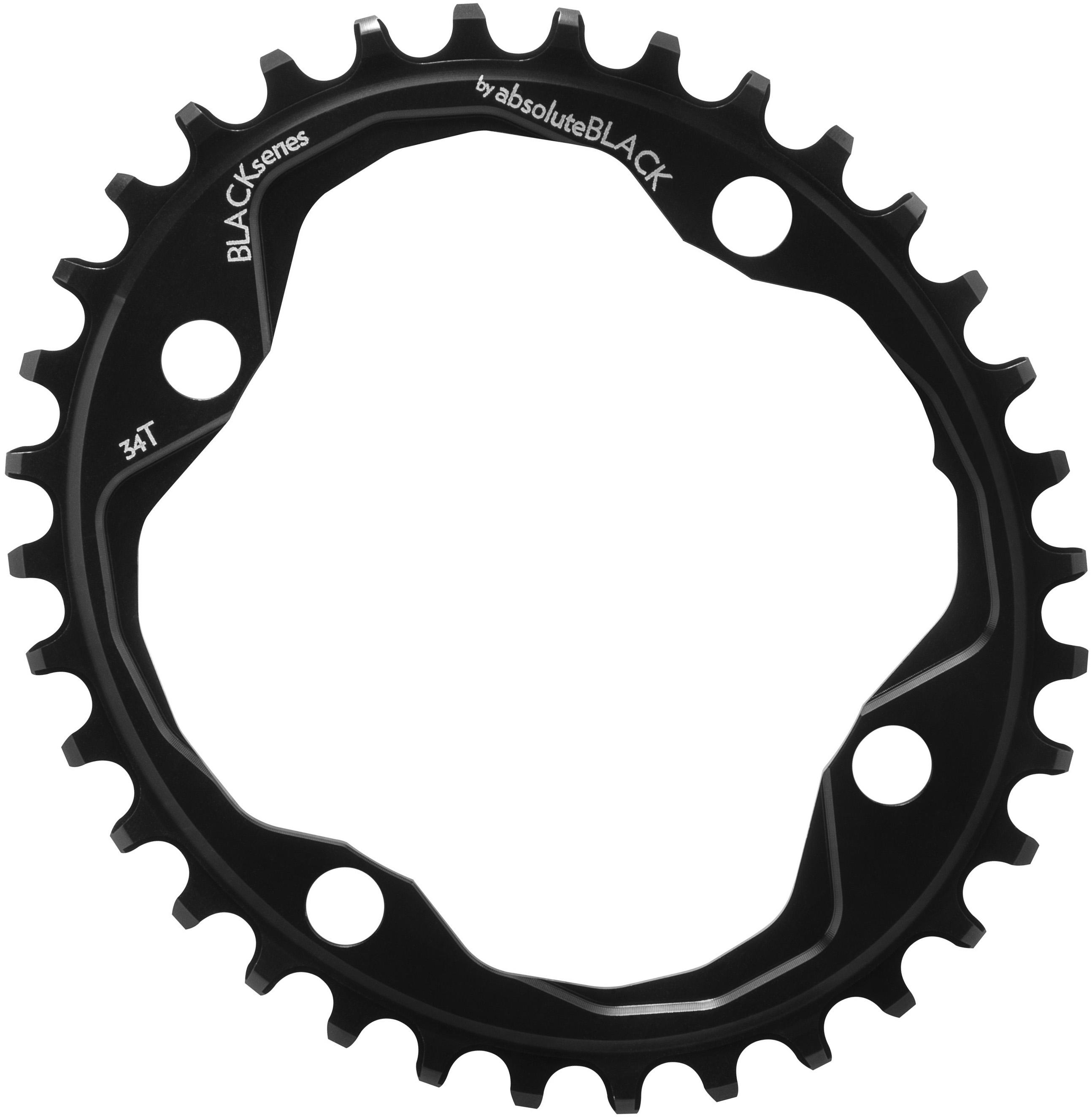 BLACK by Absoluteblack Narrow Wide Oval MTB Single Chainring | chain ring