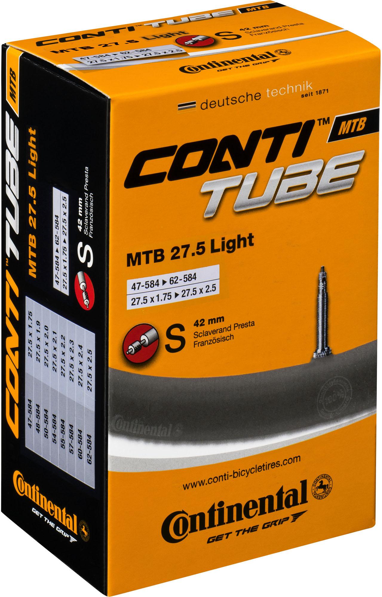 Click to view product details and reviews for Continental Light 275 Mtb Inner Tube Black.