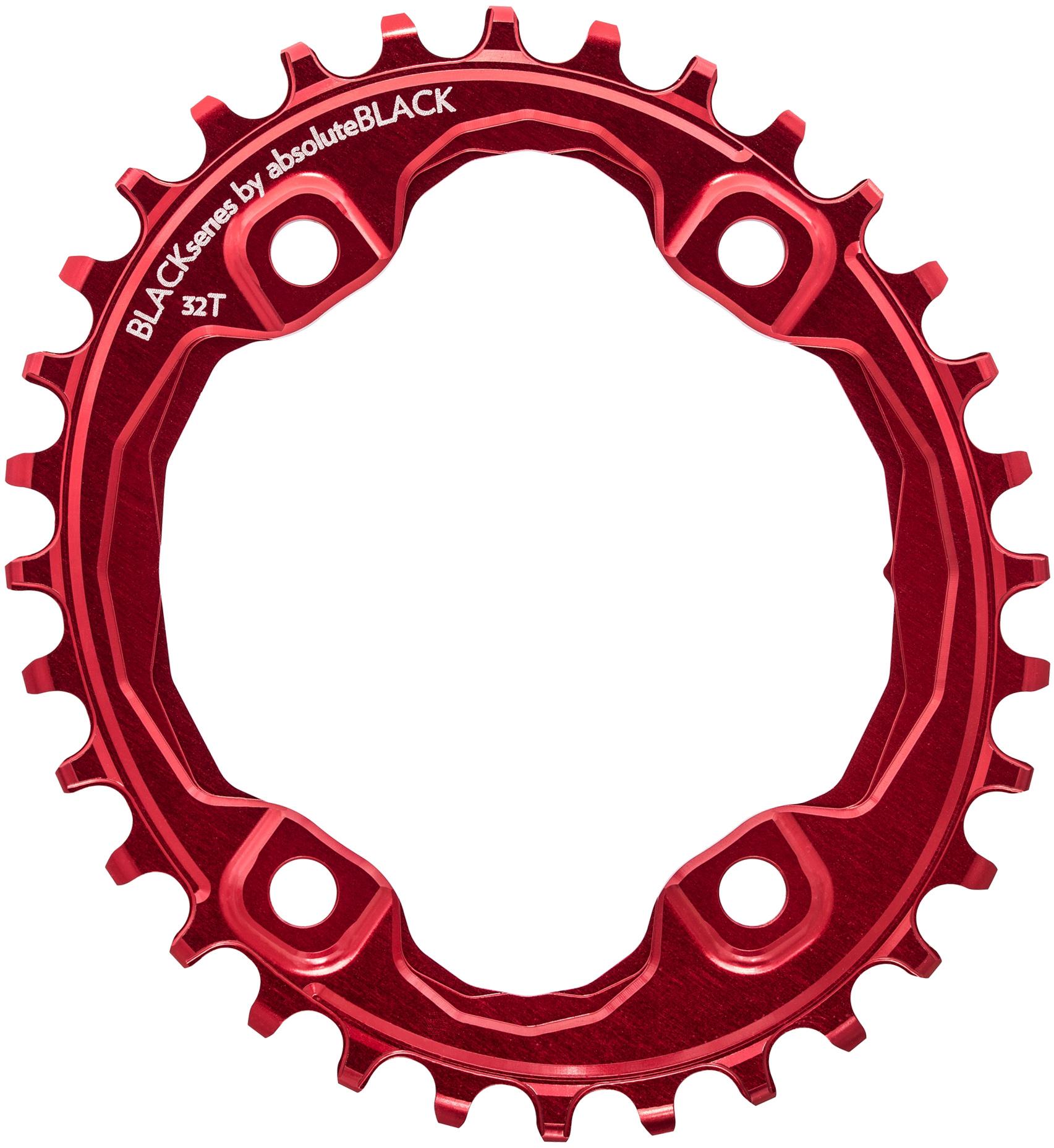 Image of BLACK by Absolutebla Narrow Wide Oval XT M8000 Chainring - Red