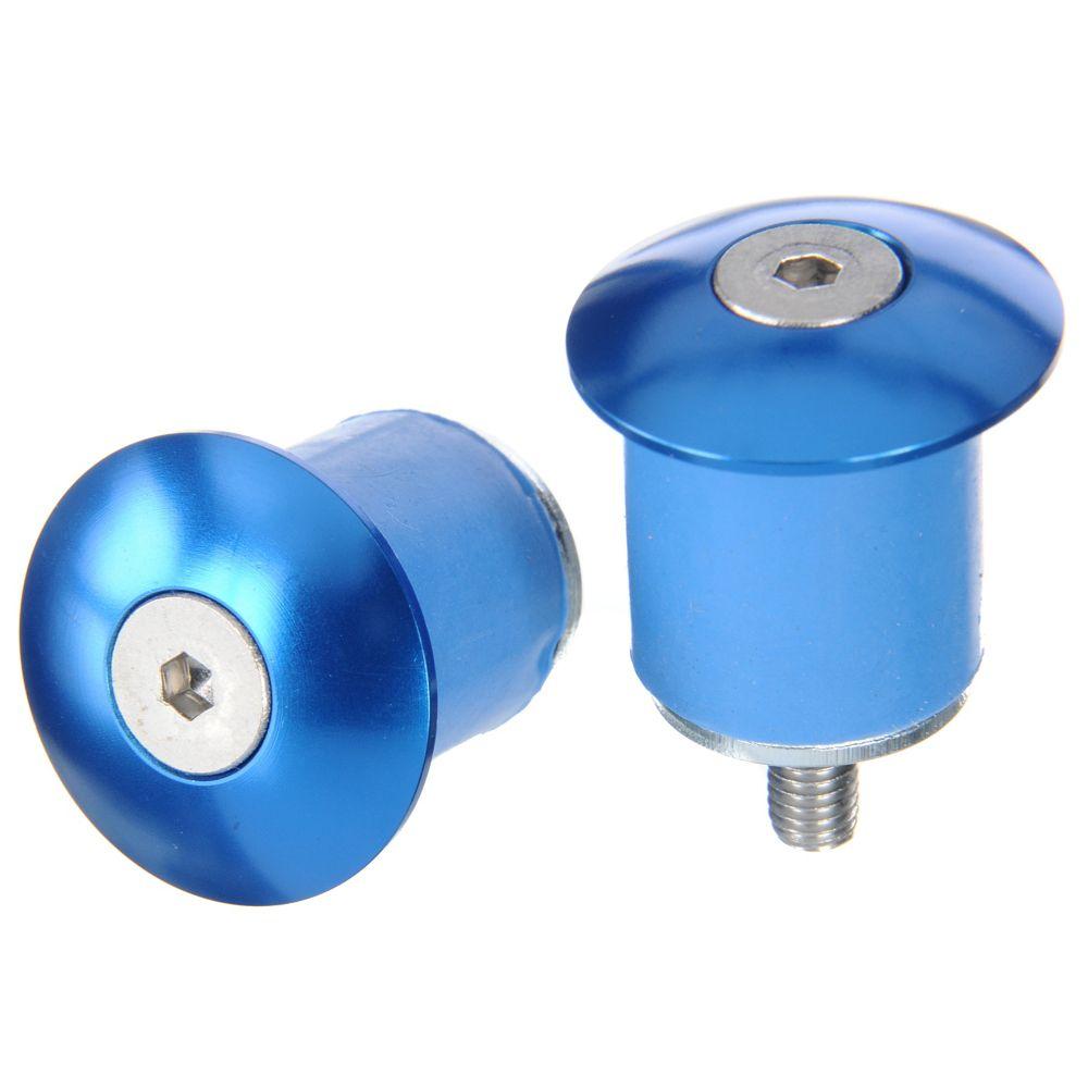 Click to view product details and reviews for Lifeline Alloy Screw In Bar End Plugs Blue.