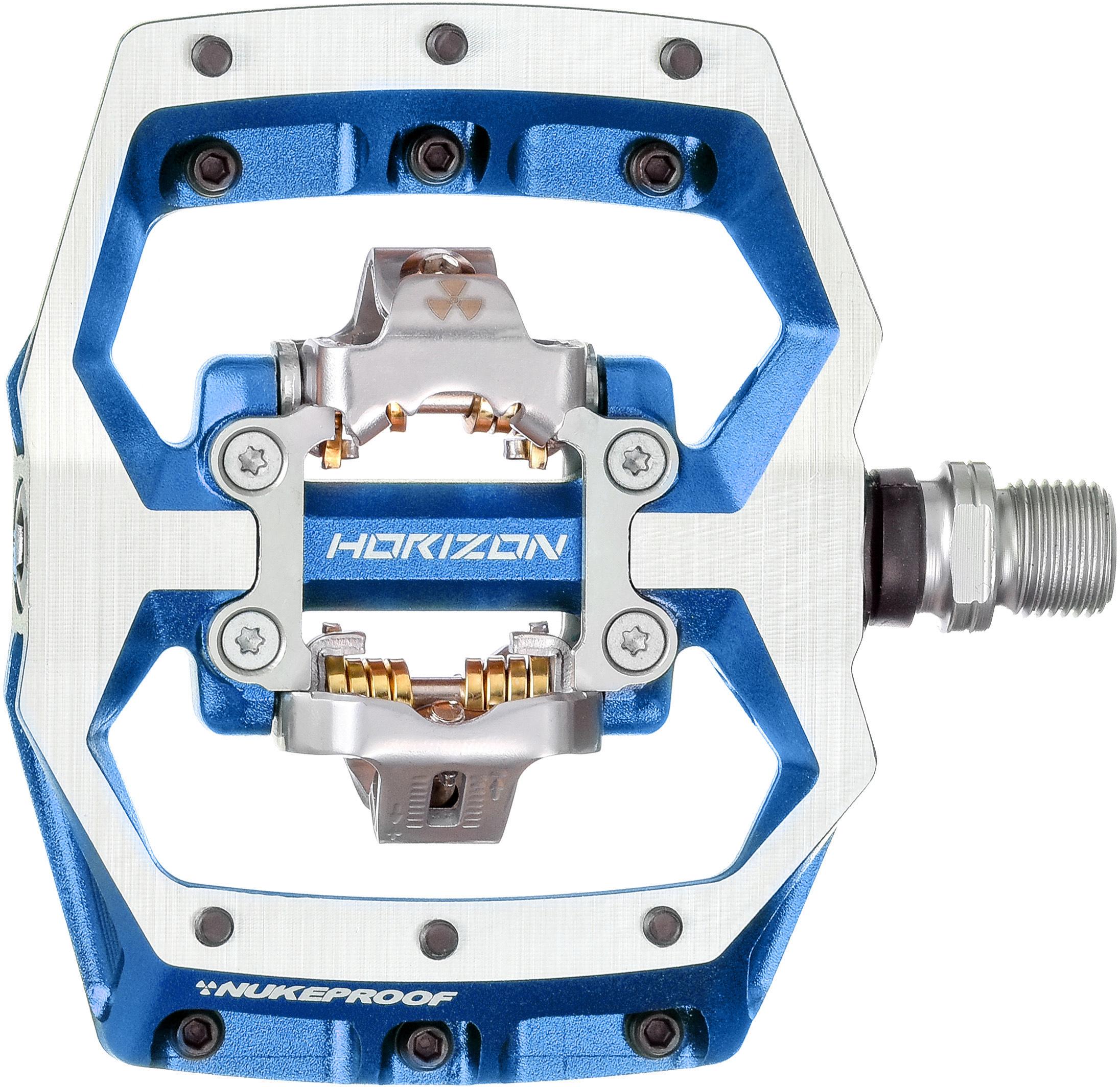 Click to view product details and reviews for Nukeproof Horizon Cl Downhill Clipless Pedals Blue.