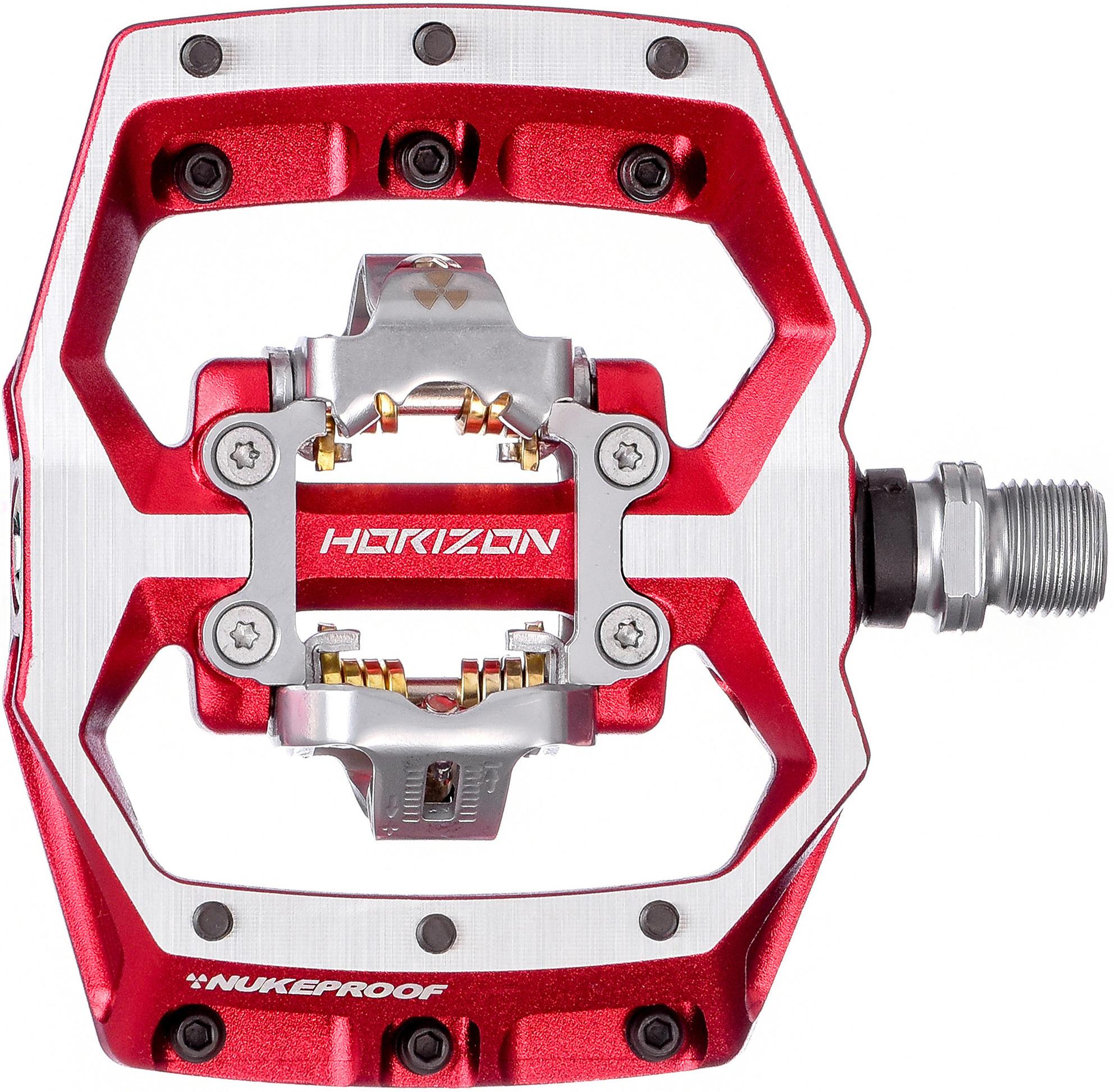Click to view product details and reviews for Nukeproof Horizon Cl Downhill Clipless Pedals Red.