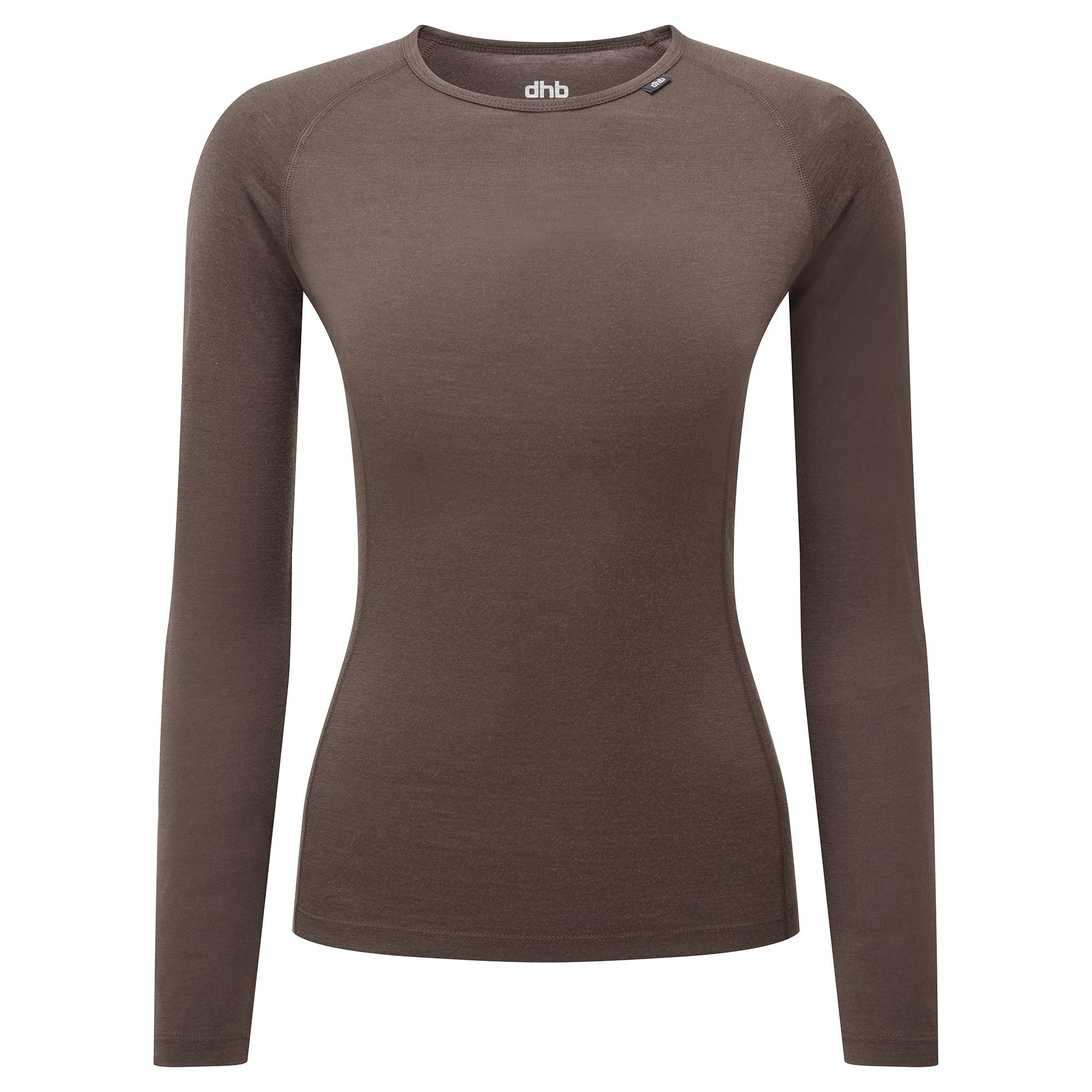 Click to view product details and reviews for Dhb Womens Merino Long Sleeve Base Layer M 200 Chocolate Brown.