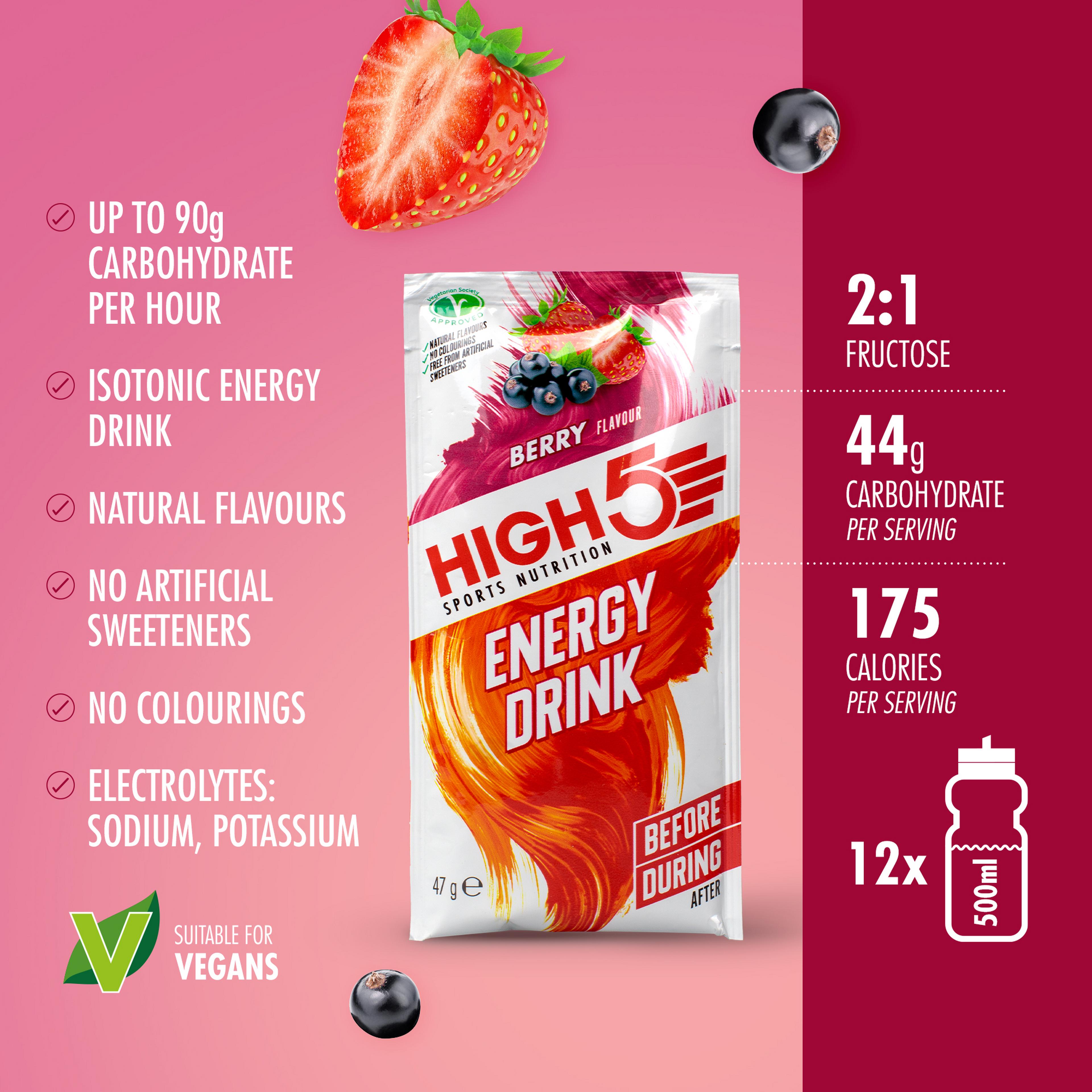 HIGH5 Energy Drink (12 x 47g) | Wiggle