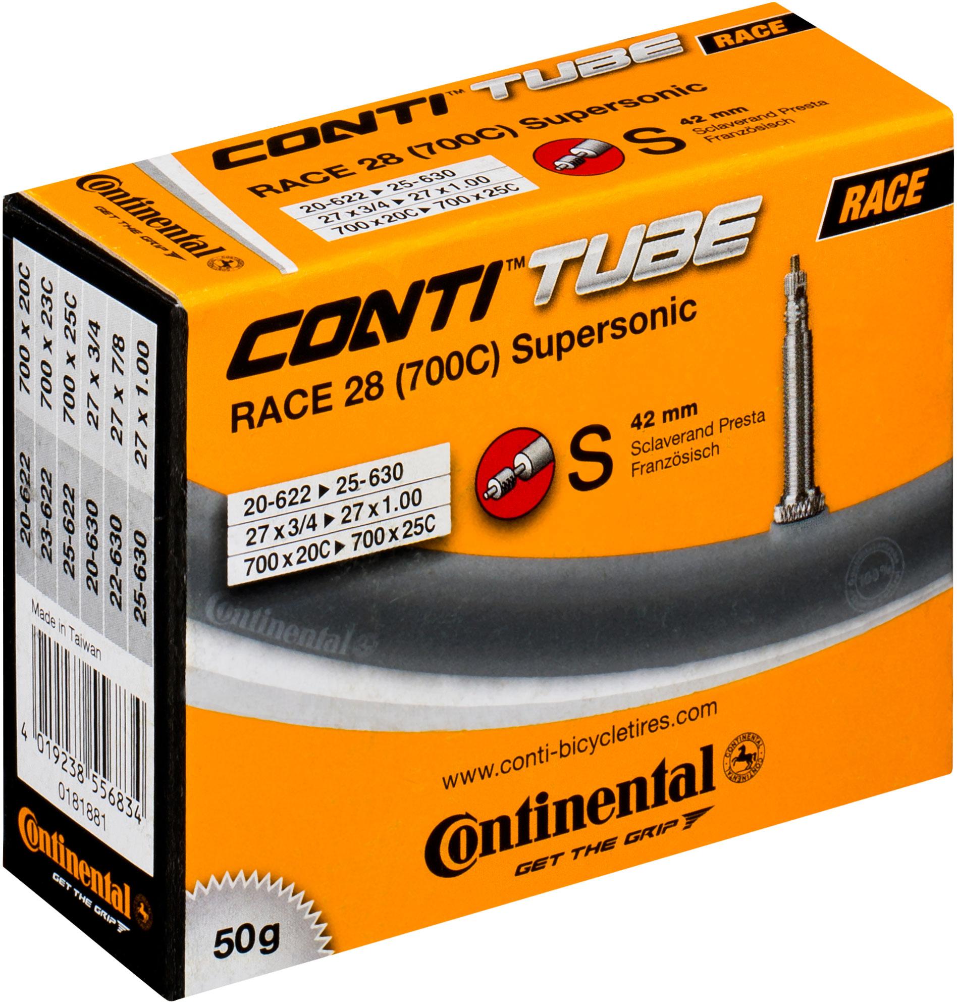 Continental Race 28 Supersonic Inner Tube, Black