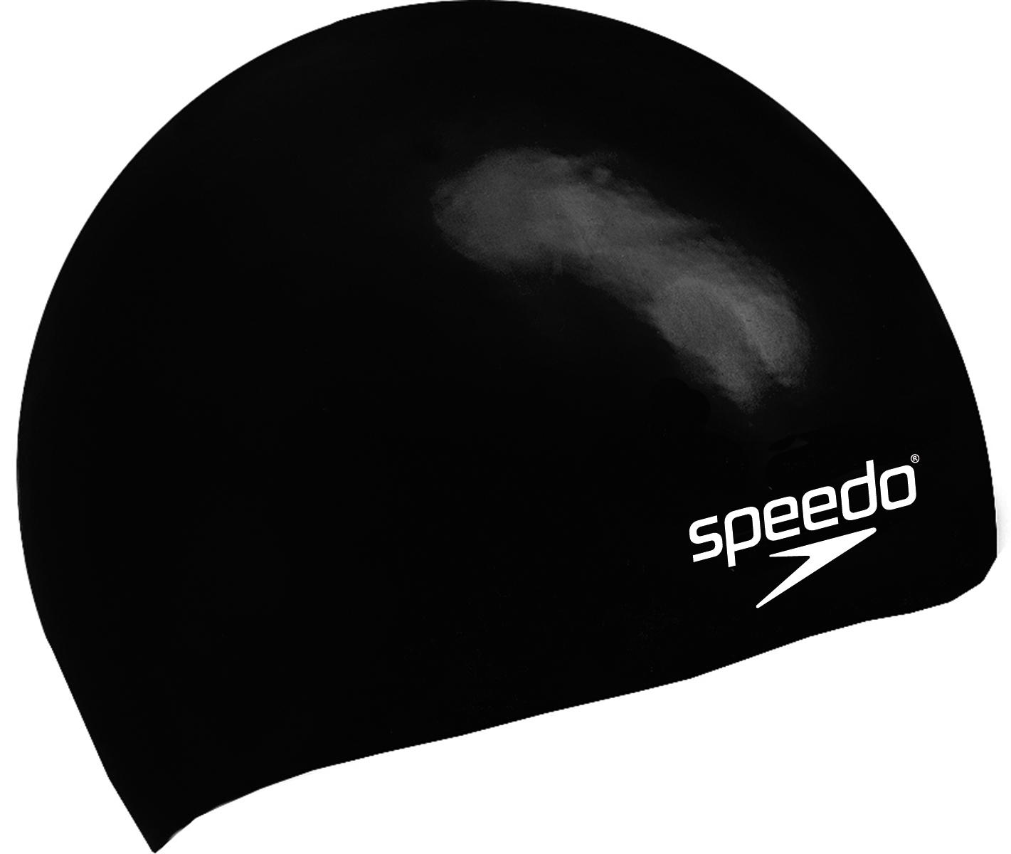 Image of Bonnet de bain Enfant Speedo Uni moulé en silicone - Black