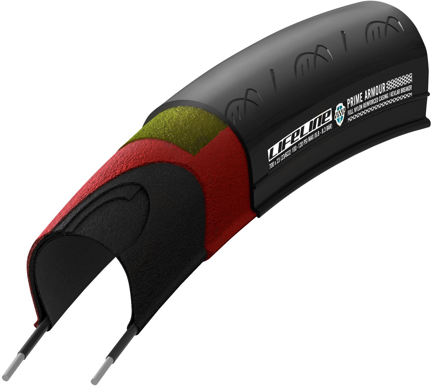 Click to view product details and reviews for Lifeline Prime Armour Road Tyre Black.