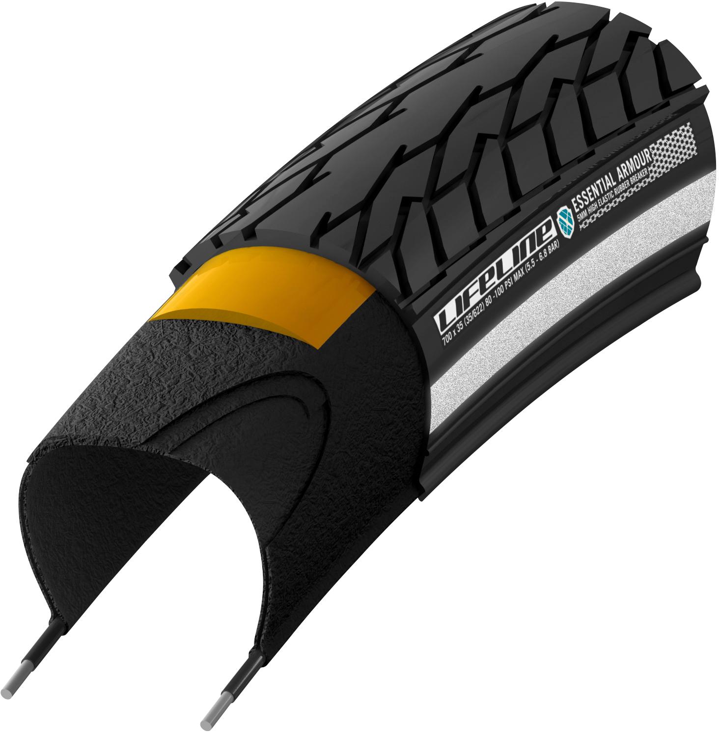 Click to view product details and reviews for Lifeline Essential Armour Commuter Road Tyre Black.