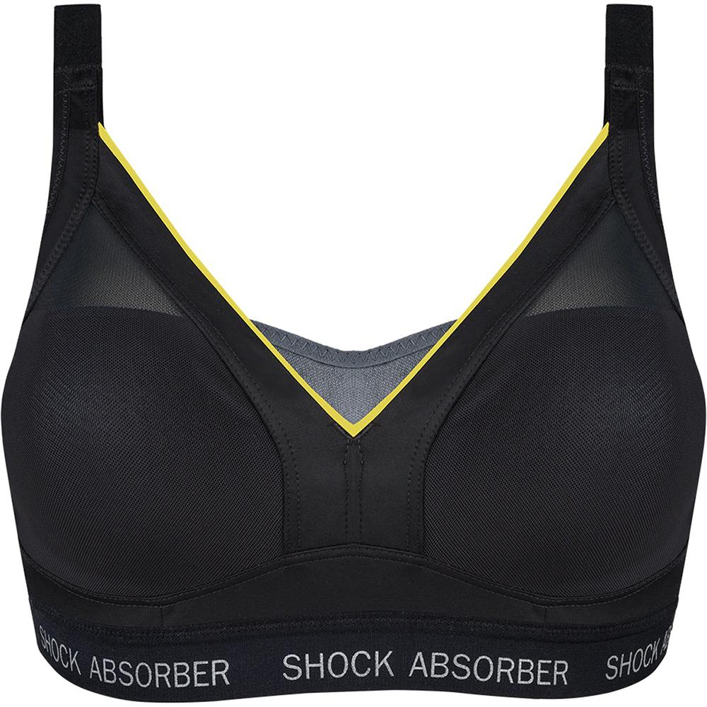 Image of Brassière de sport Shock Absorber Active Shaped Support - Slate Grey/Yellow