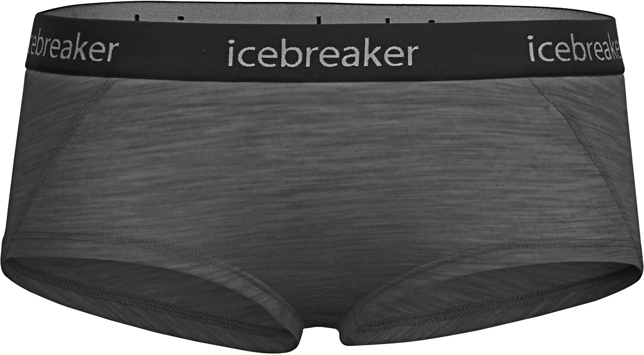 Pantalones cortos de merino Icebreaker Sprite para mujer - Deep Woods/Habanero