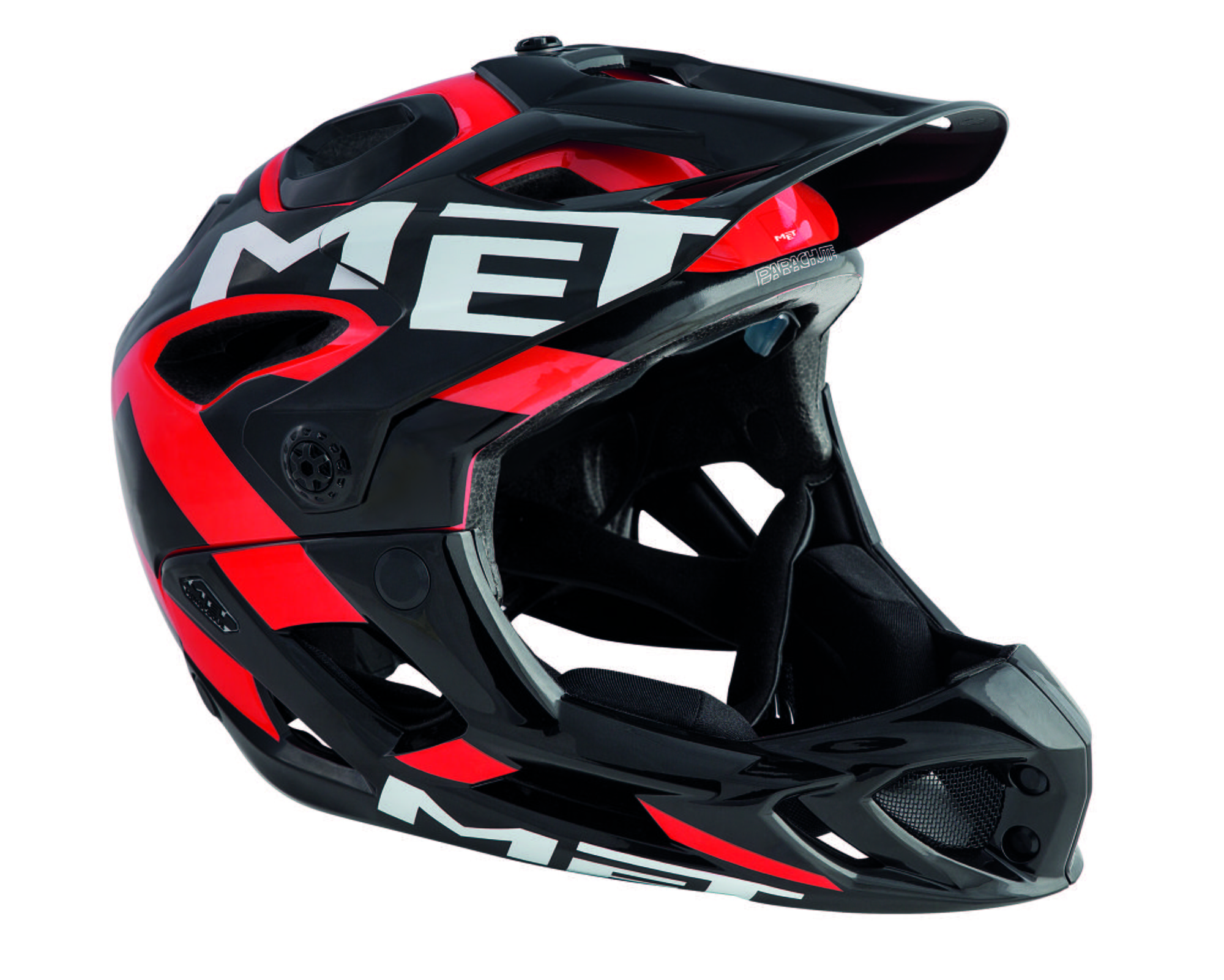 Image of MET Parachute Helmet, Black/Red