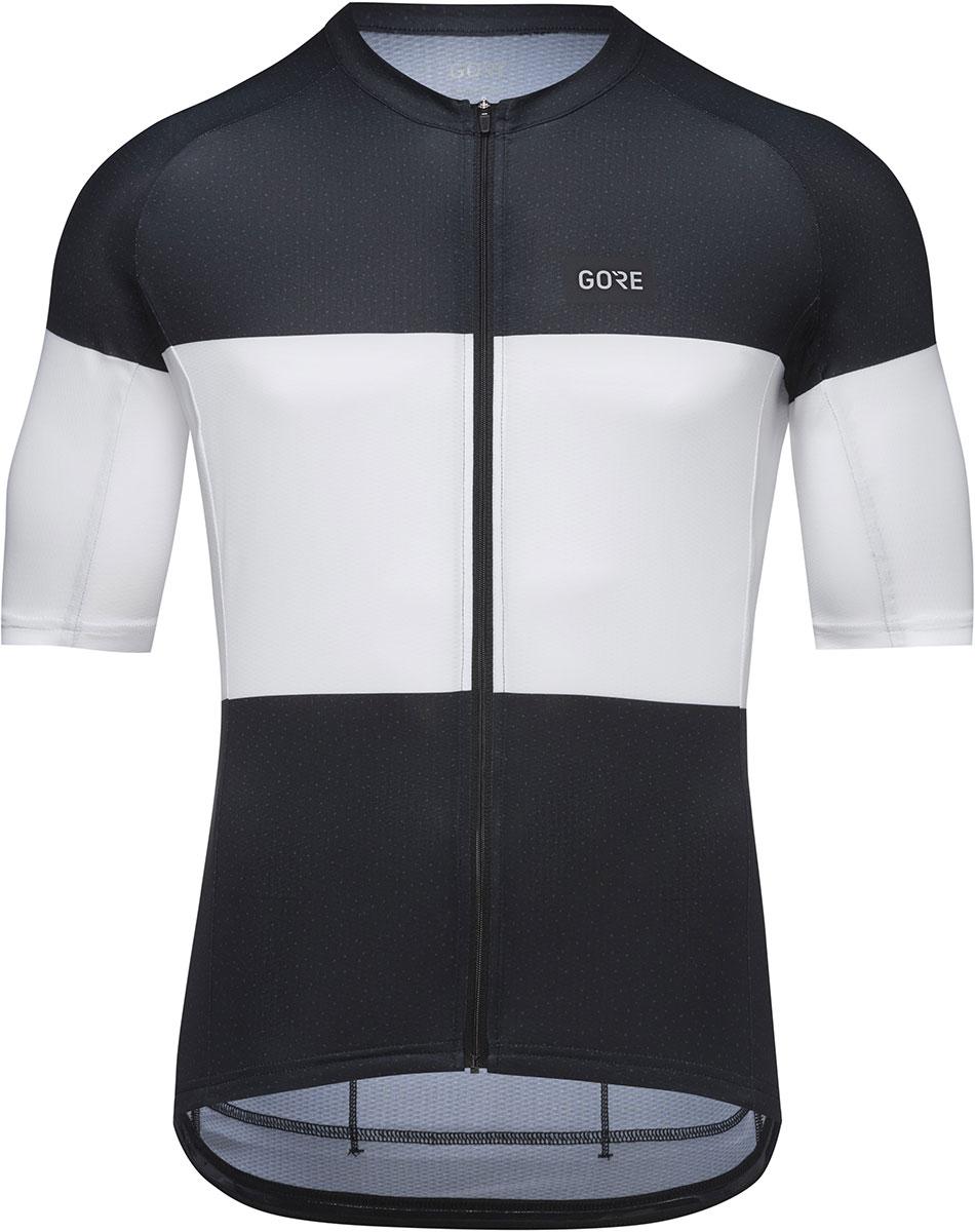 Click to view product details and reviews for Gorewear Spirit Stripe Short Sleeve Jersey Black White.