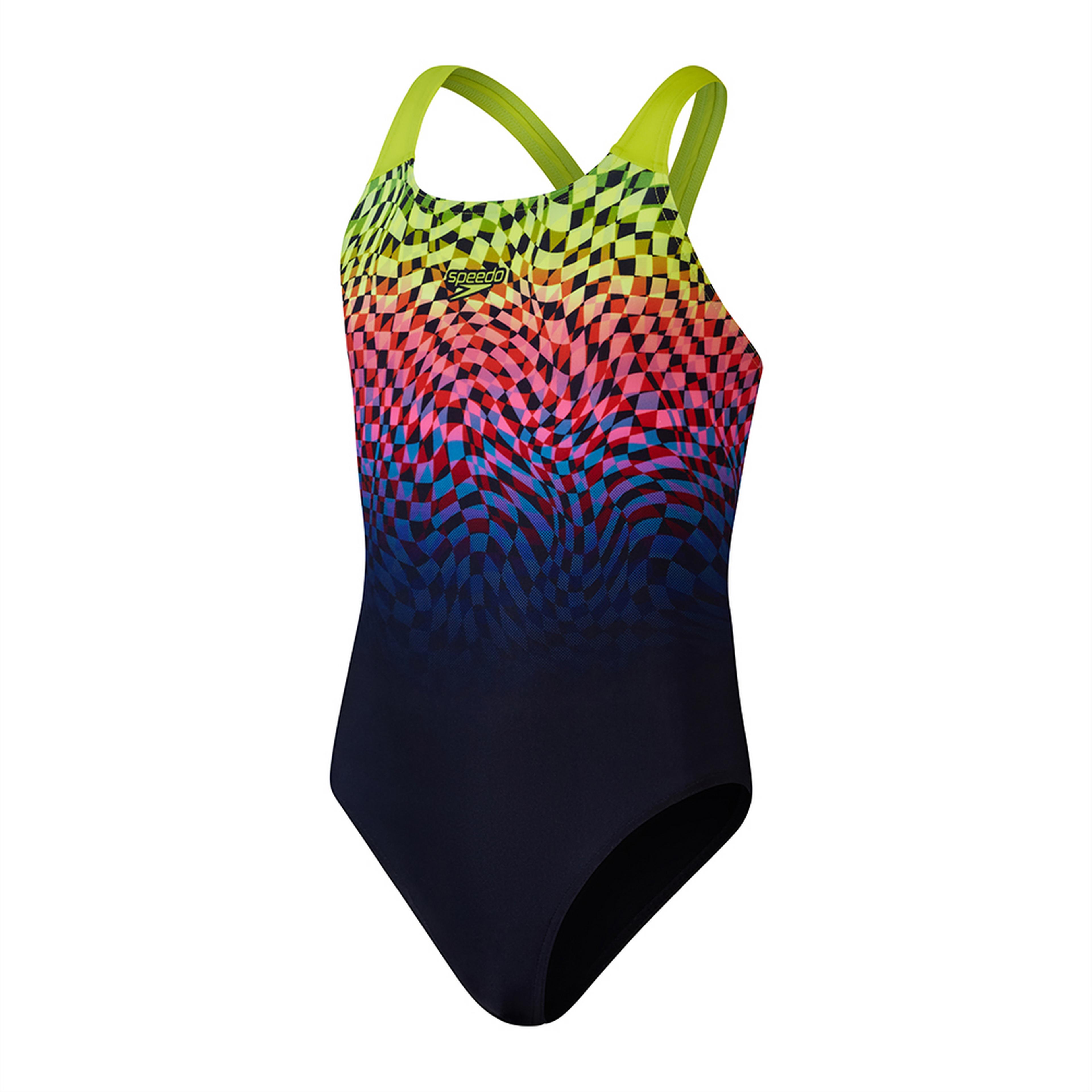 Speedo Girl's Digital Placement Powerback Swimsuit