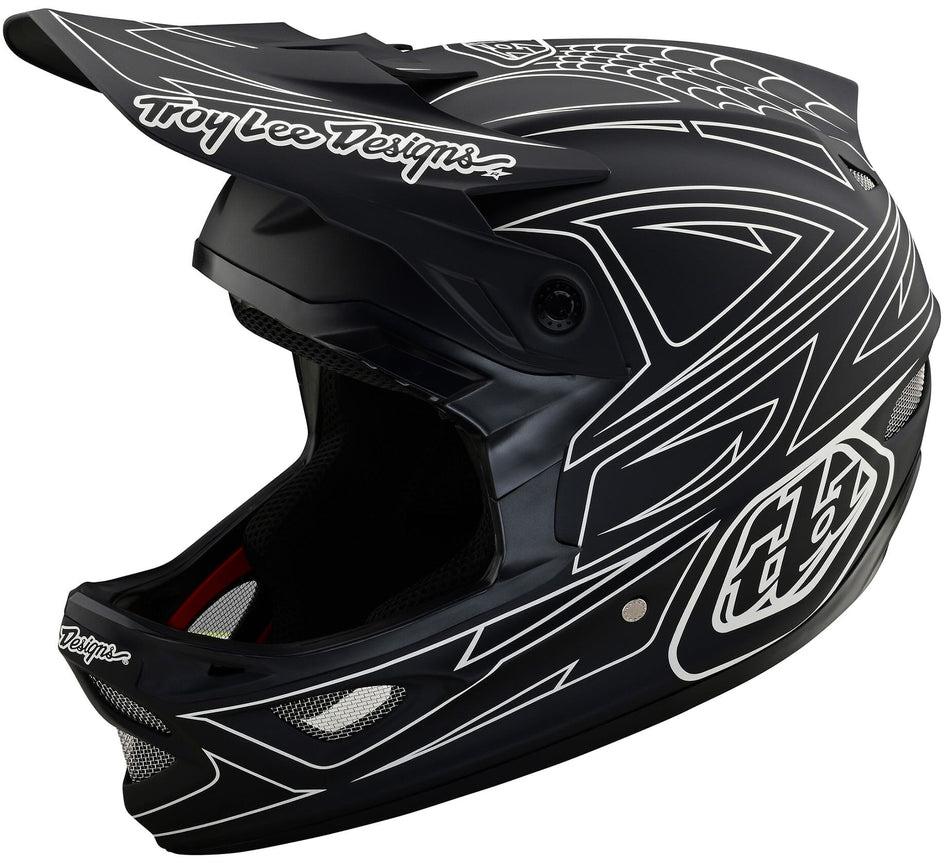 Click to view product details and reviews for Troy Lee Designs D3 Fiberlite Helmet Spider Stripe Black.