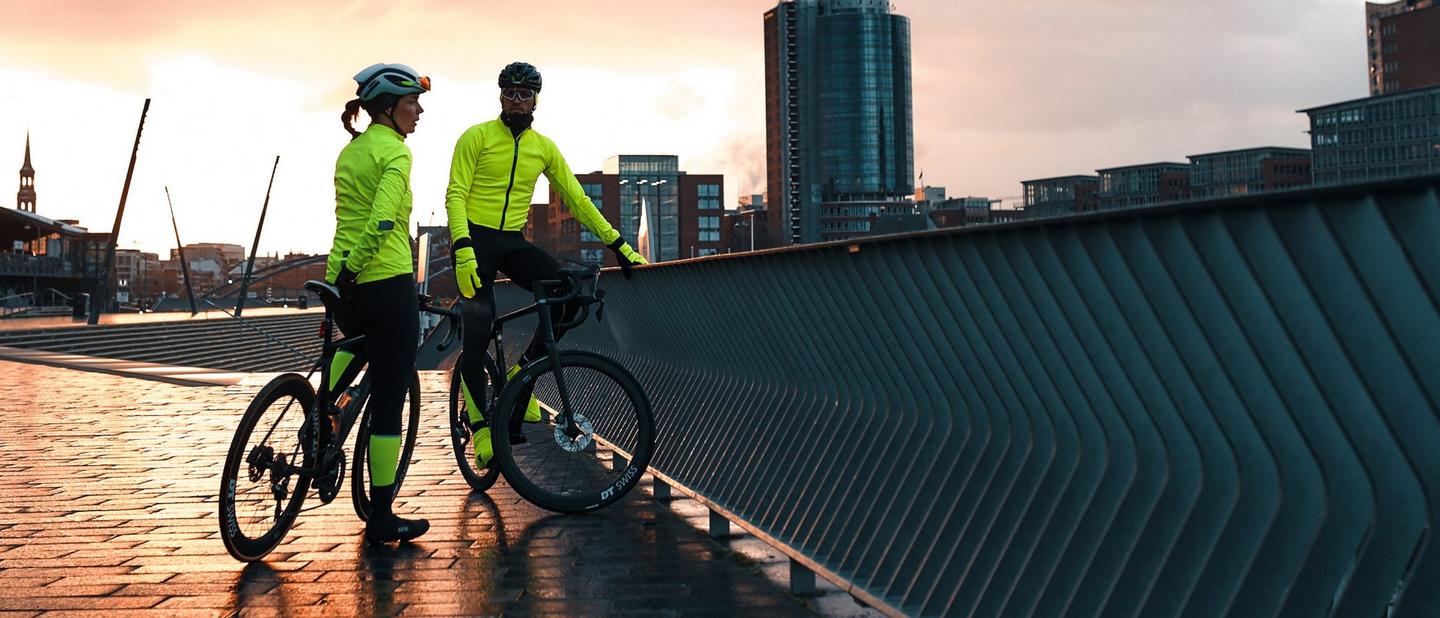 Gore Wear THERMO TRAIL - Cycling jacket - black/neon yellow/black