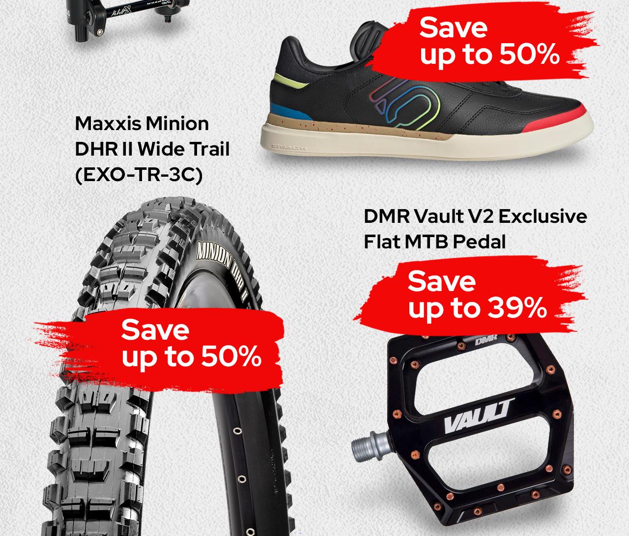 Five Ten Sleuth DLX MTB Shoes / Maxxis Minion DHR II Wide Trail (EXO-TR-3C) / DMR Vault V2 Exclusive Flat MTB Pedal