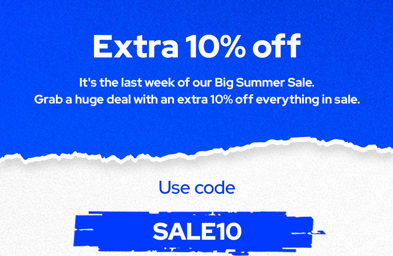 It's the last week of our Big Summer Sale