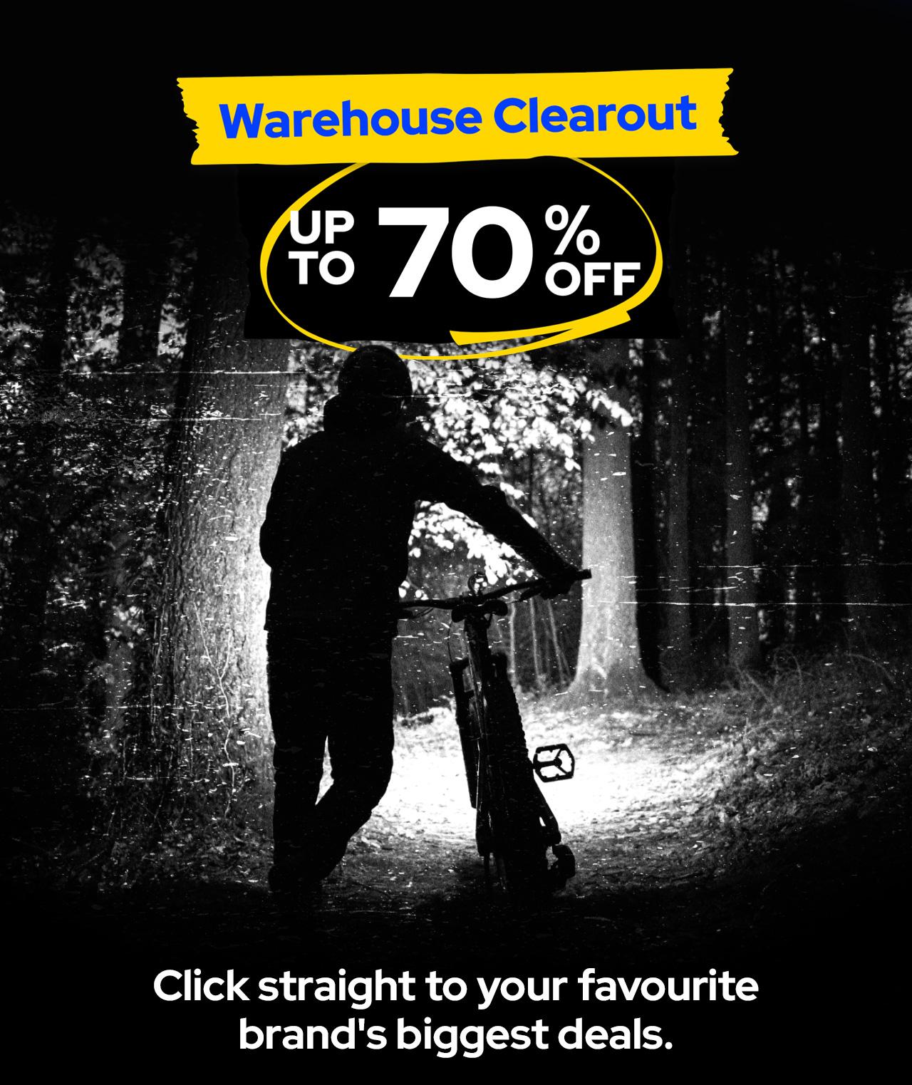 Warehouse Clearout - Up to 70% off