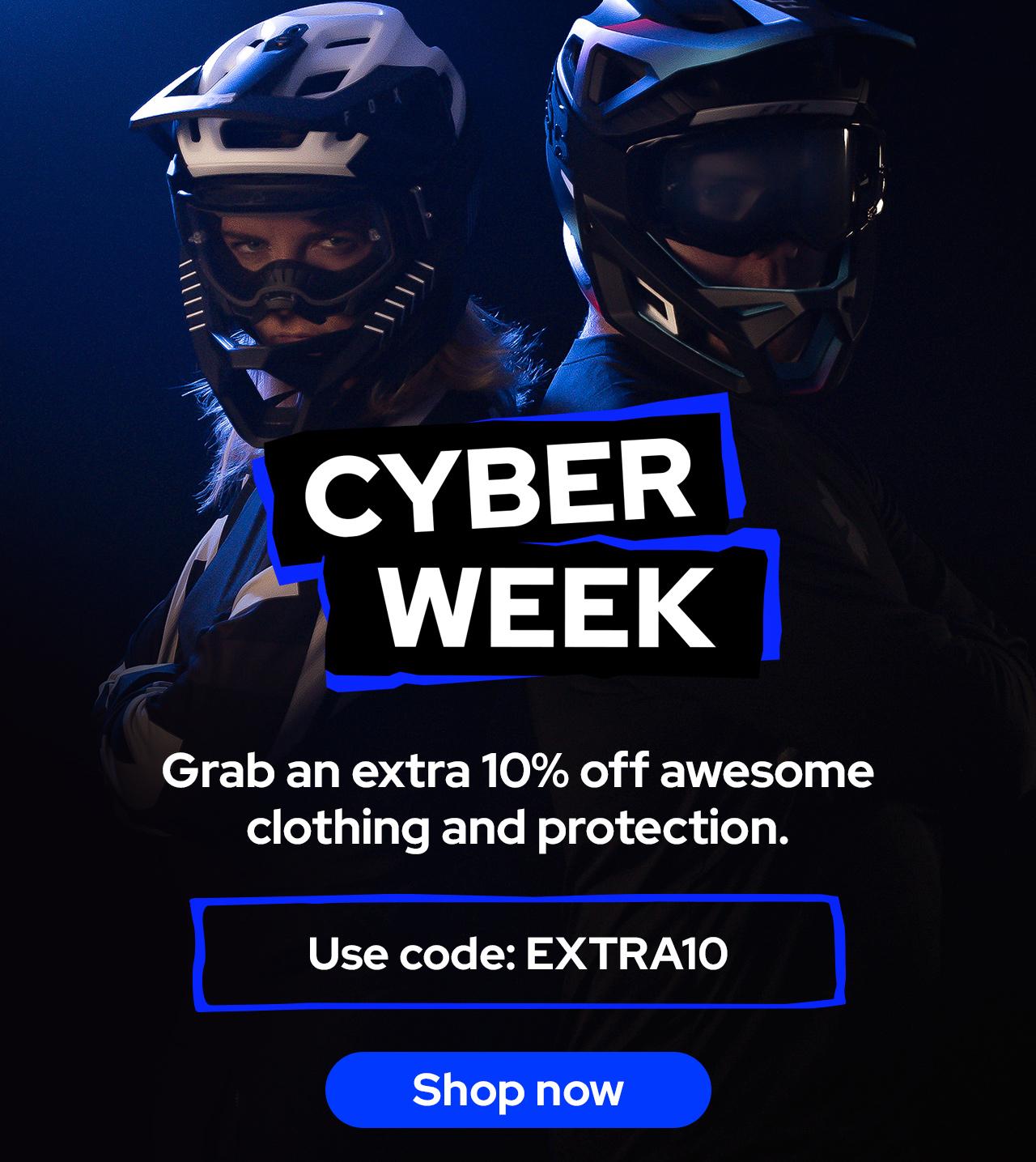 Grab an Extra 10% off awesome clothing and protection