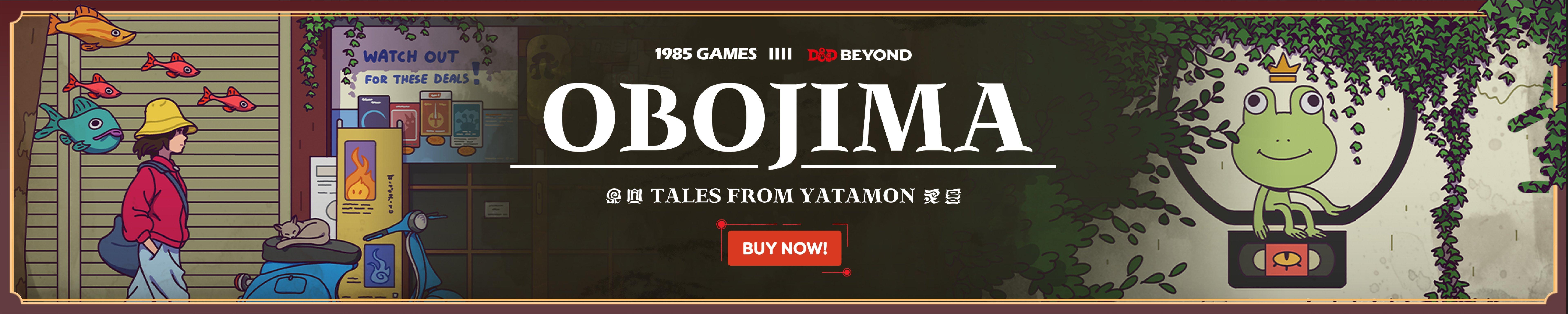 Obojima Tales From Yatamon Buy Now Banner