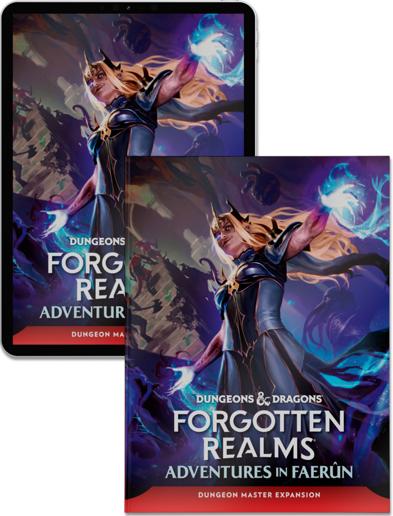 Digital and Physical copies of the Forgotten Realms book